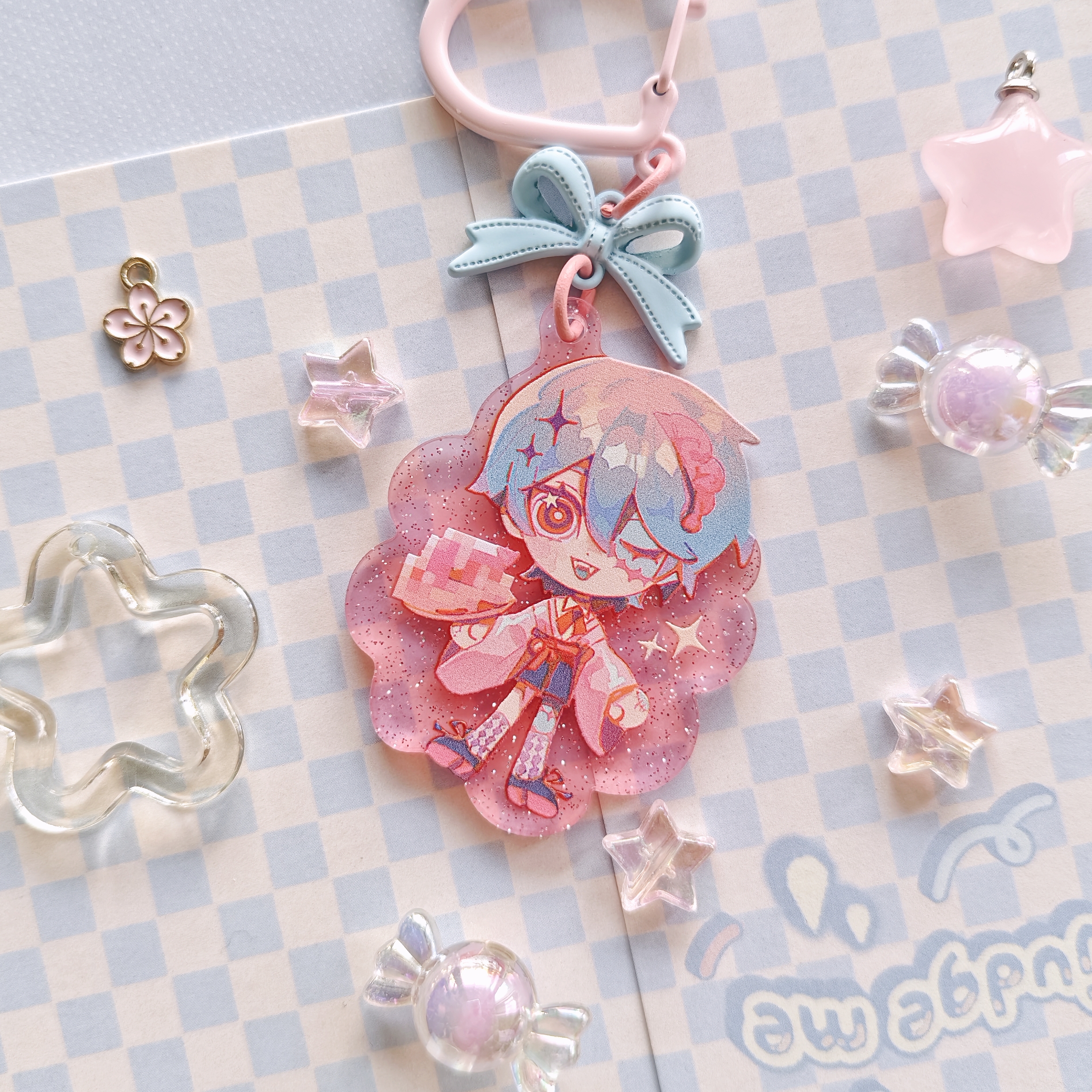 Брелок Аи розовый