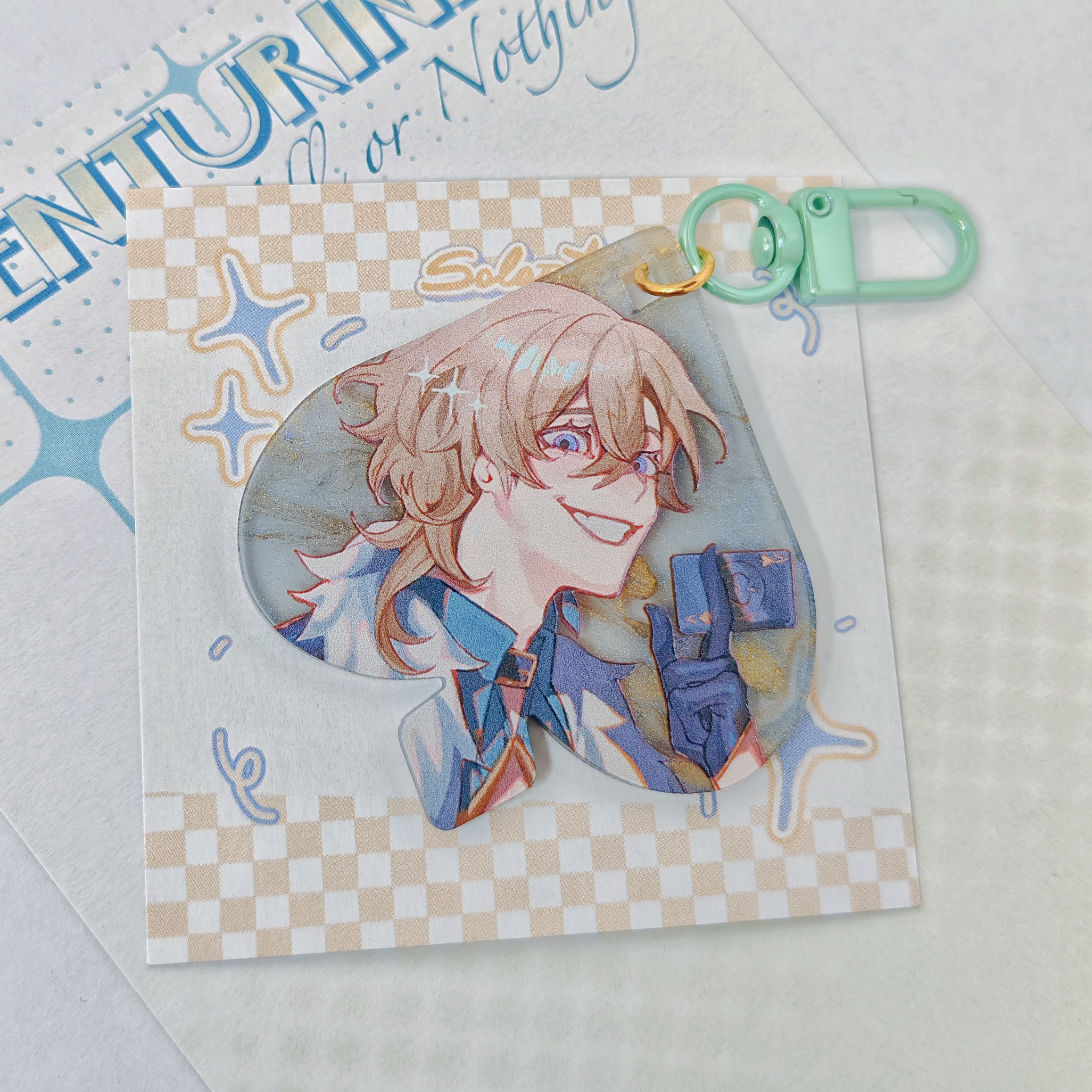 Брелок акриловый Авантюрин (дубликат)