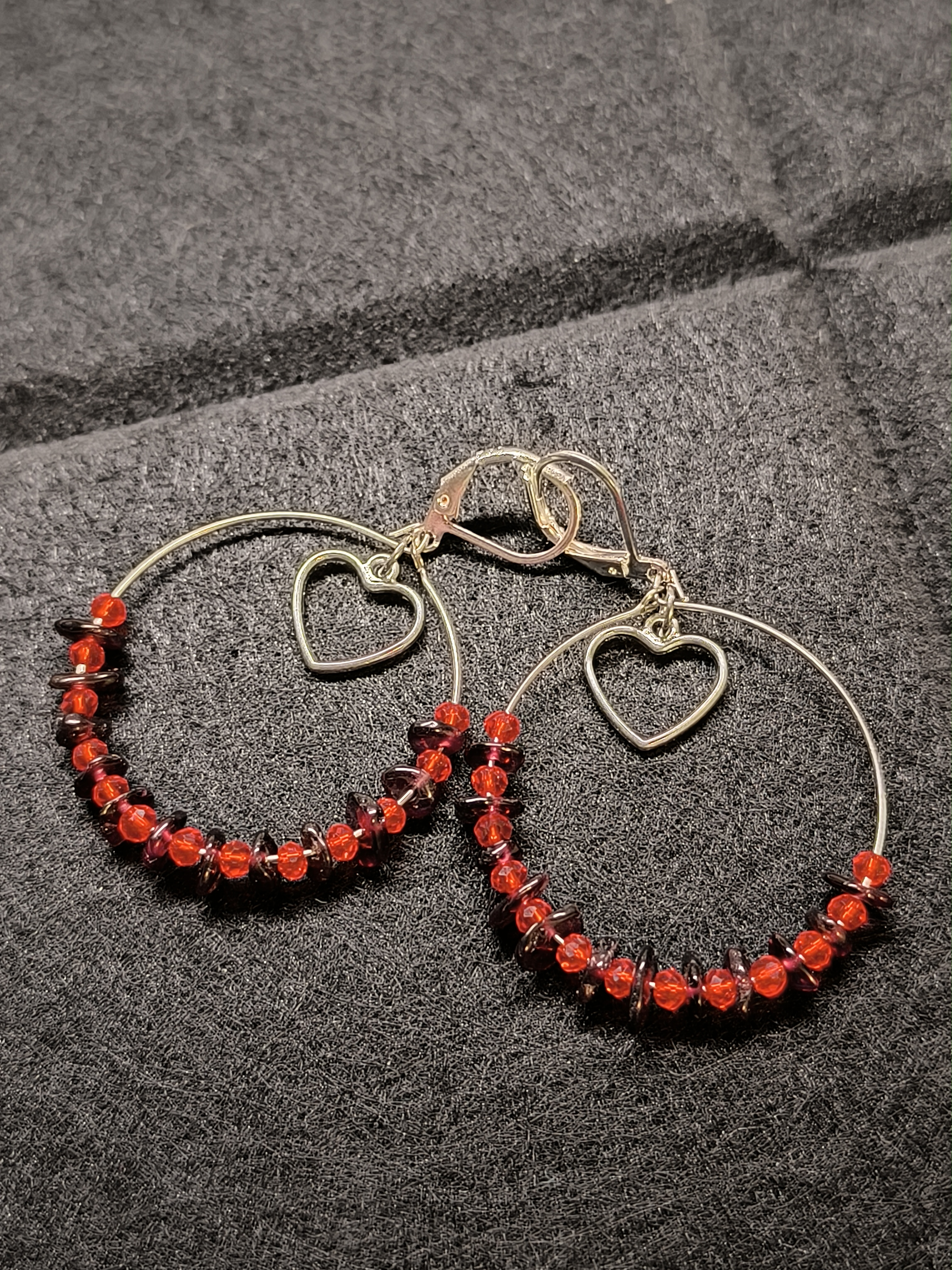 Серьги гранат