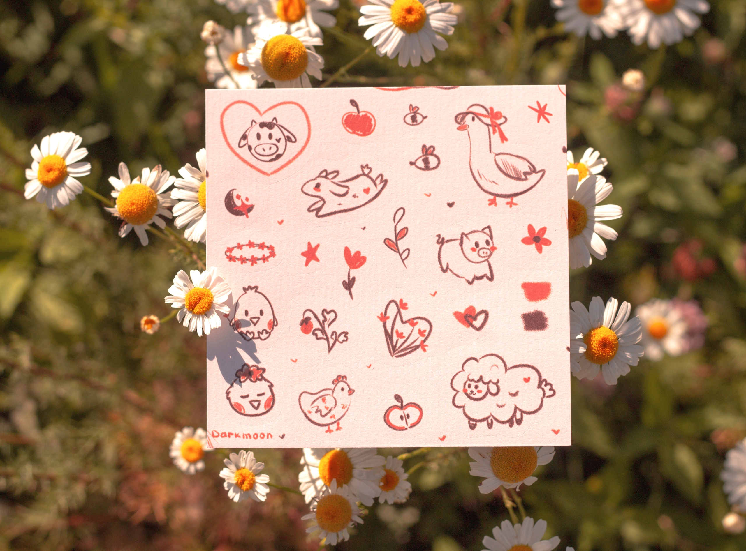 Стикерпак "деревенские скетчи"