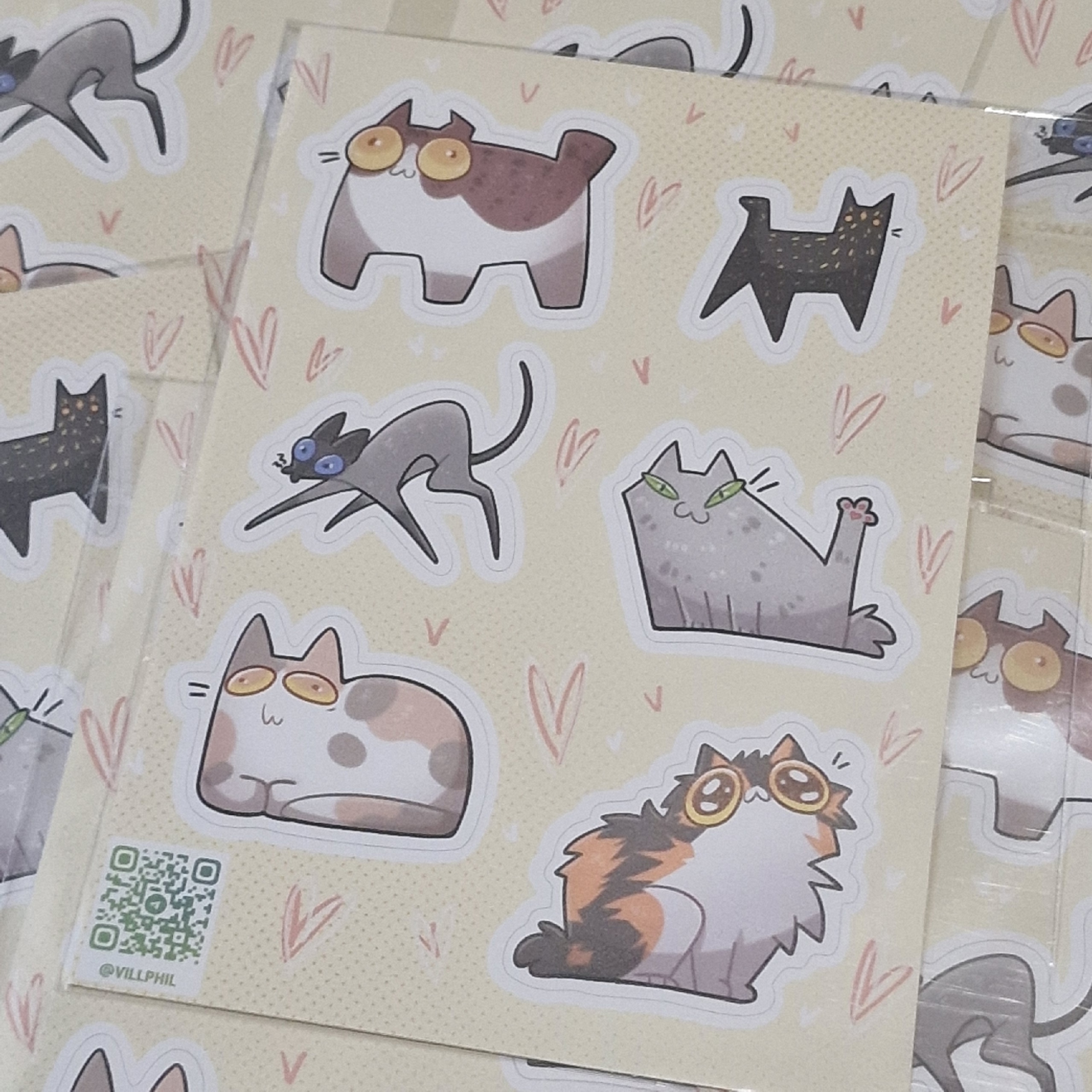 Стикерпак 6 котов А6