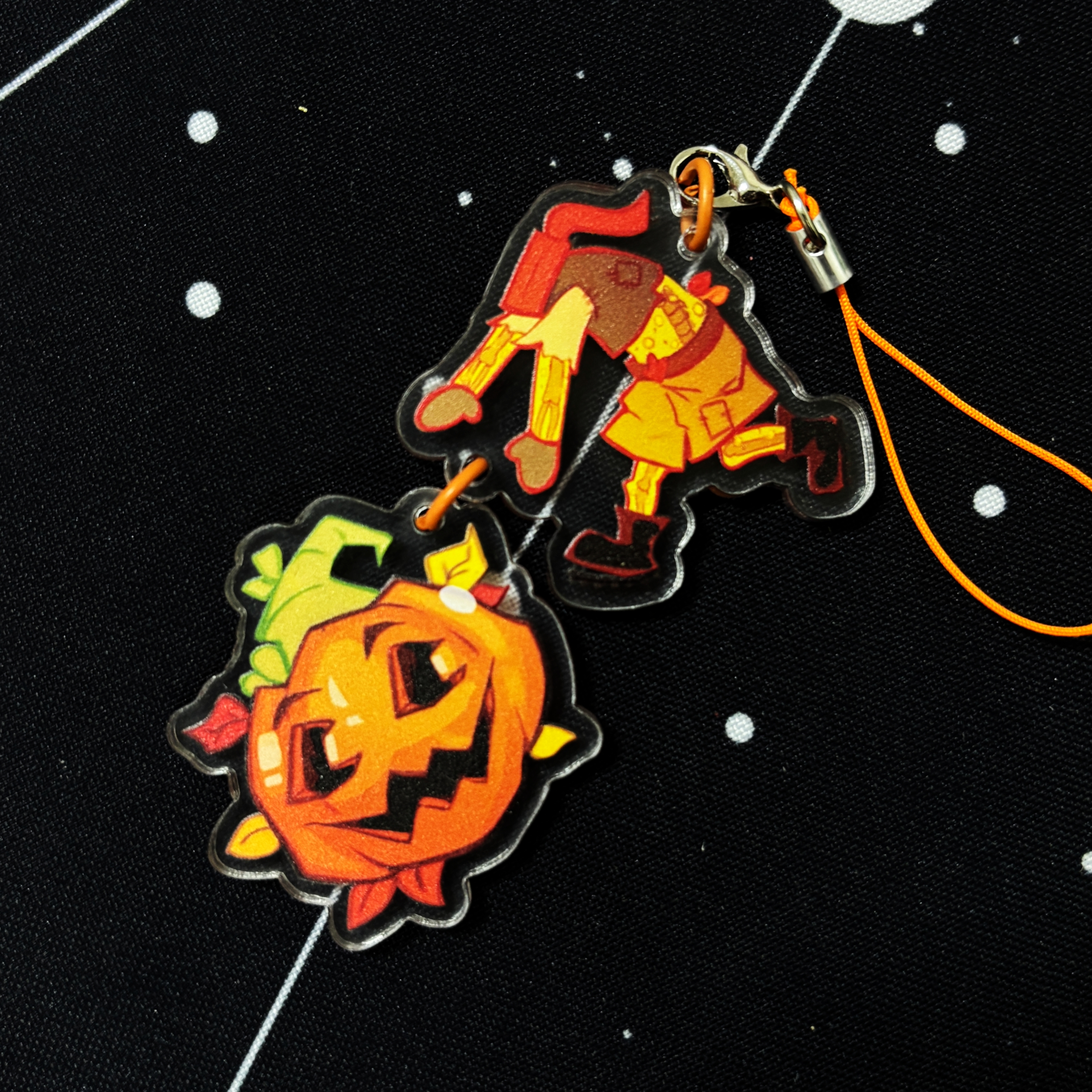 Брелок тыква 4+4см