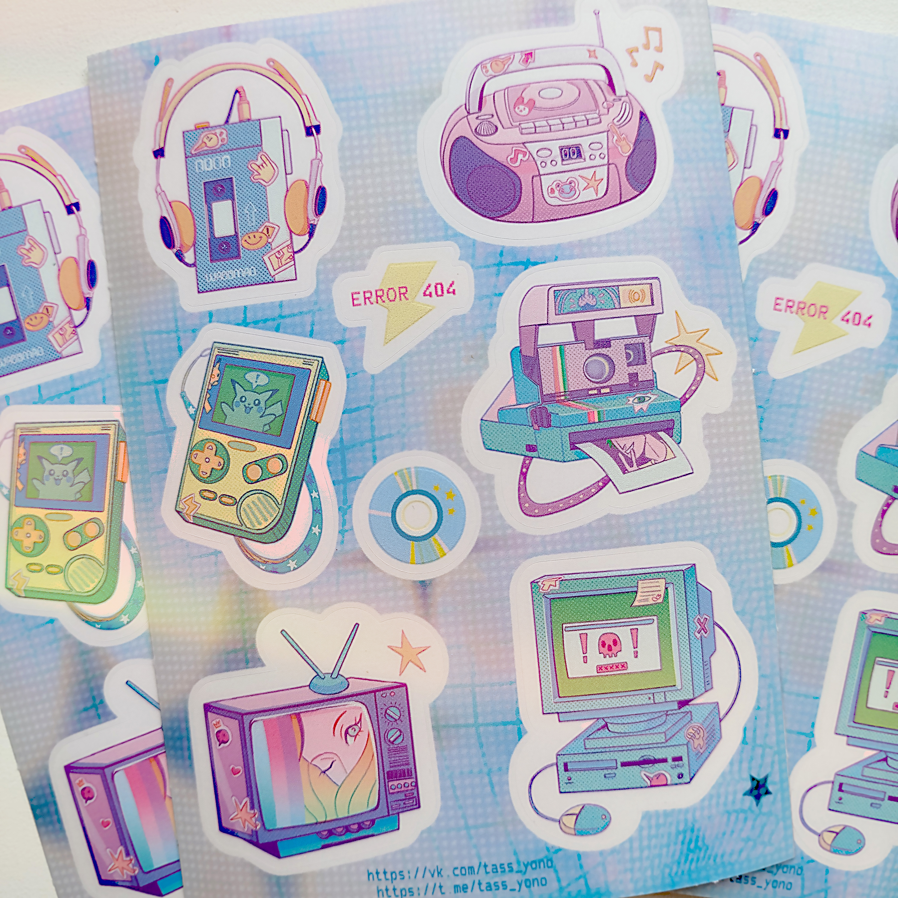 Стикерпак А6 Ретро.ехе на прозрачной пленке