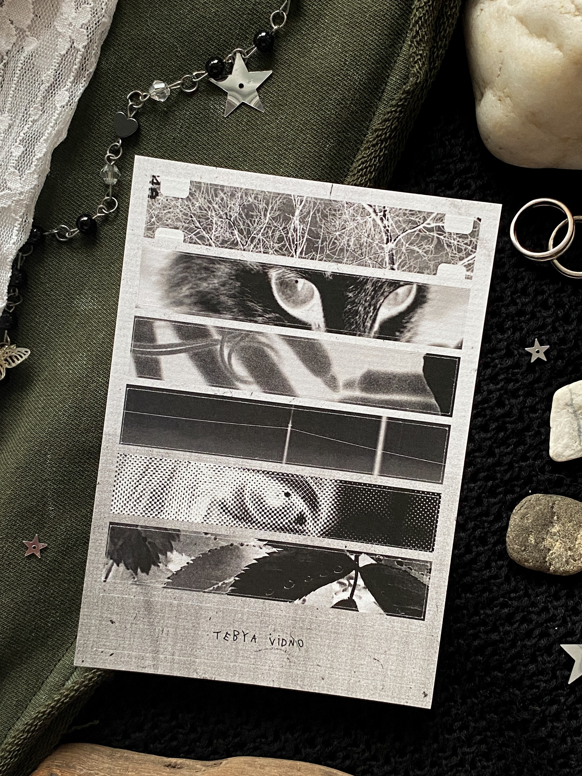 бумажный стикерпак | ч/б