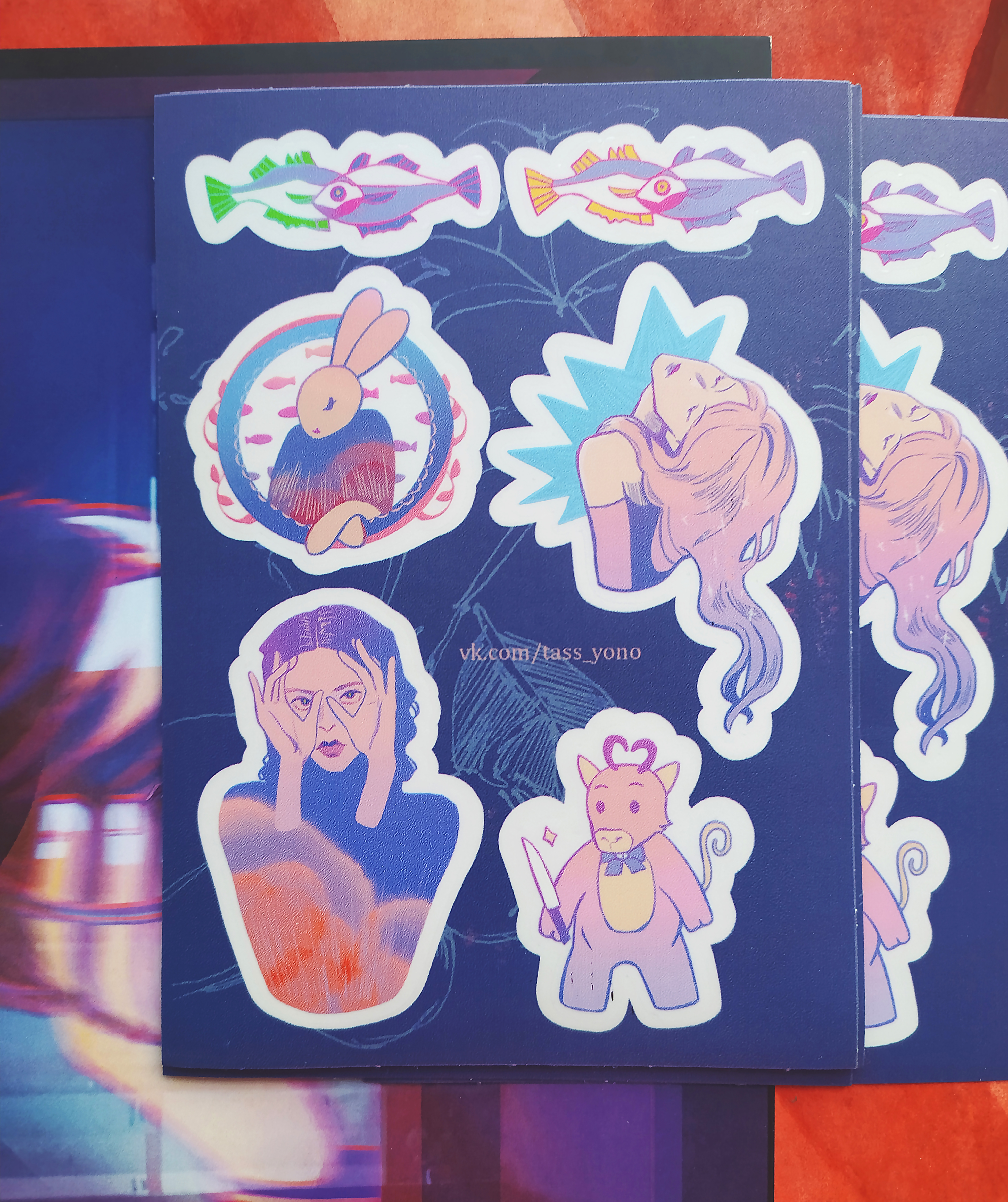 Стикерпак А6 на прозрачной пленке