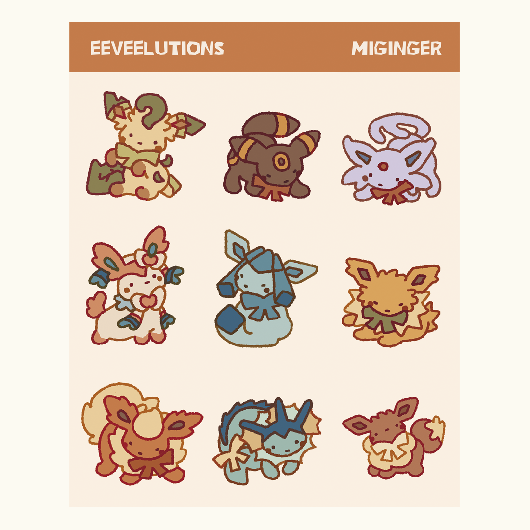 Стикерпак прозрачка "Ивилюции"