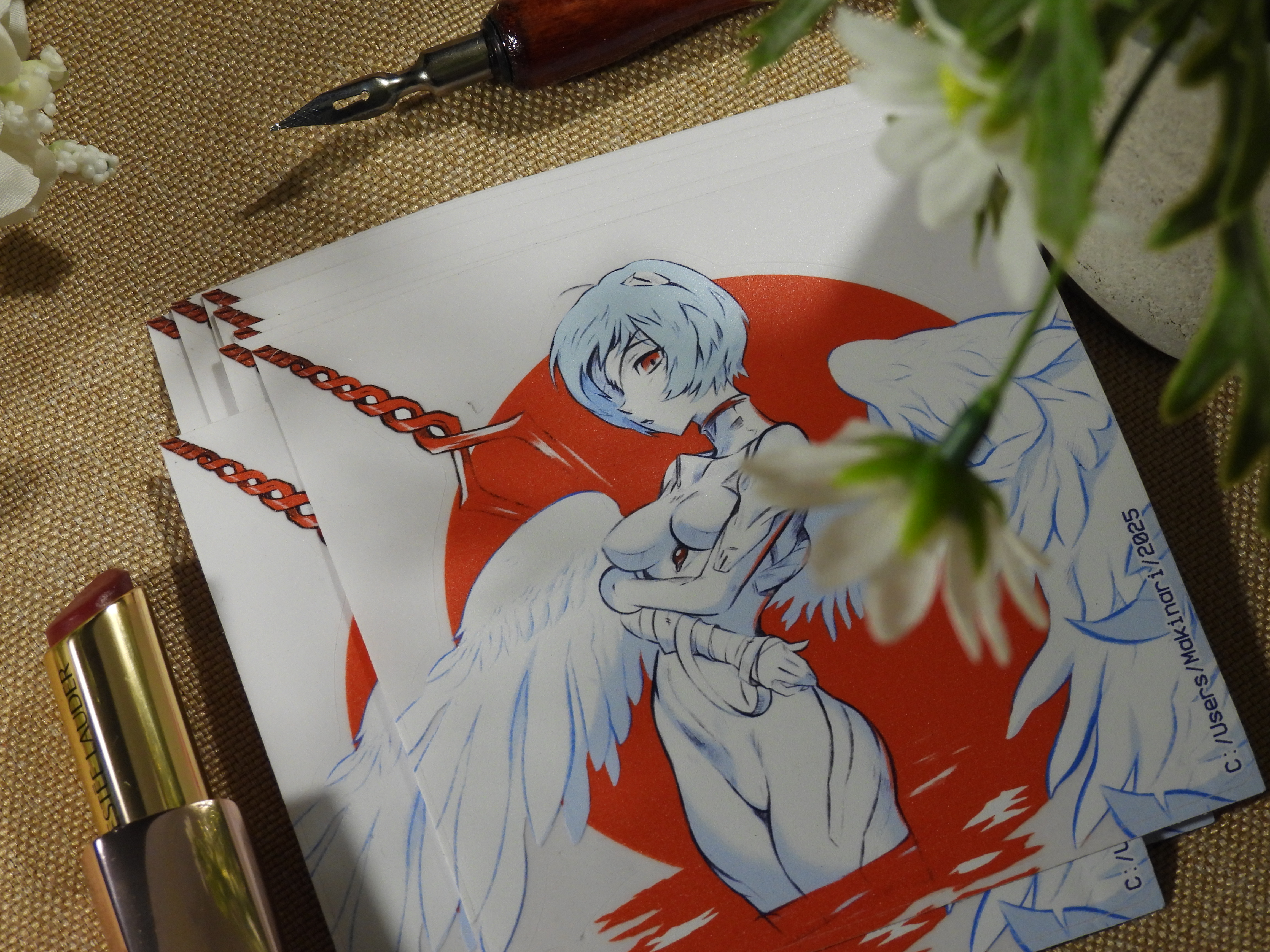 Одиночный стикер "Аянами Рей" (прозрачн. Пленка)