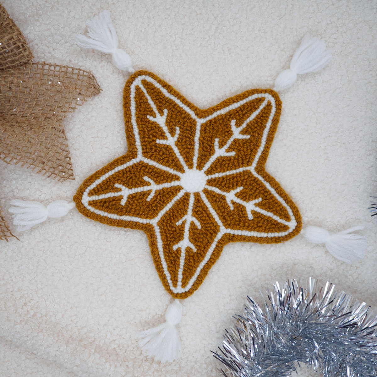 Коврик "Пряник-звезда" с кисточками