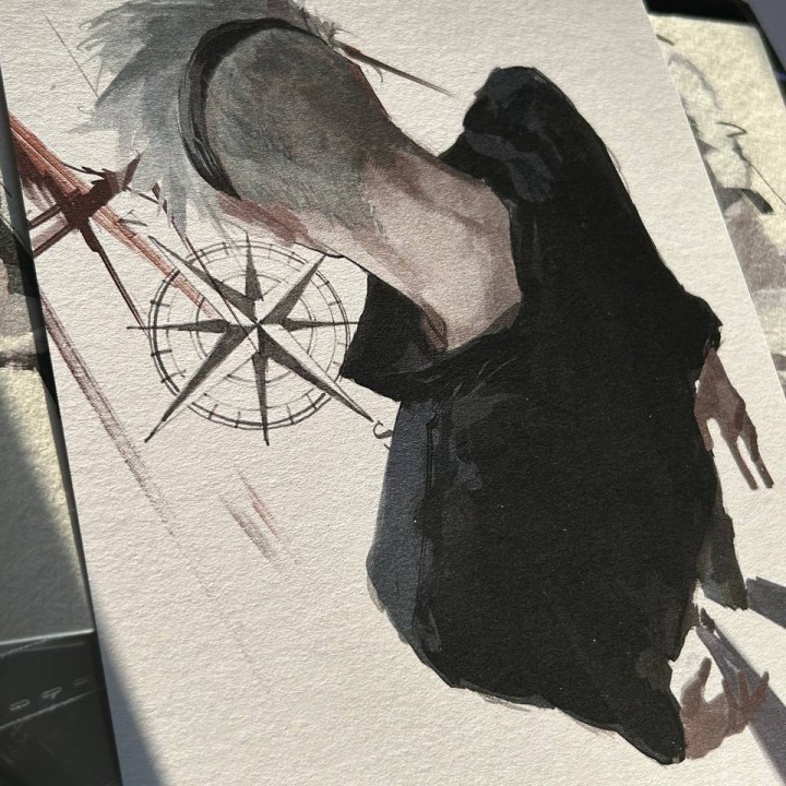 Открытка Годжо компас