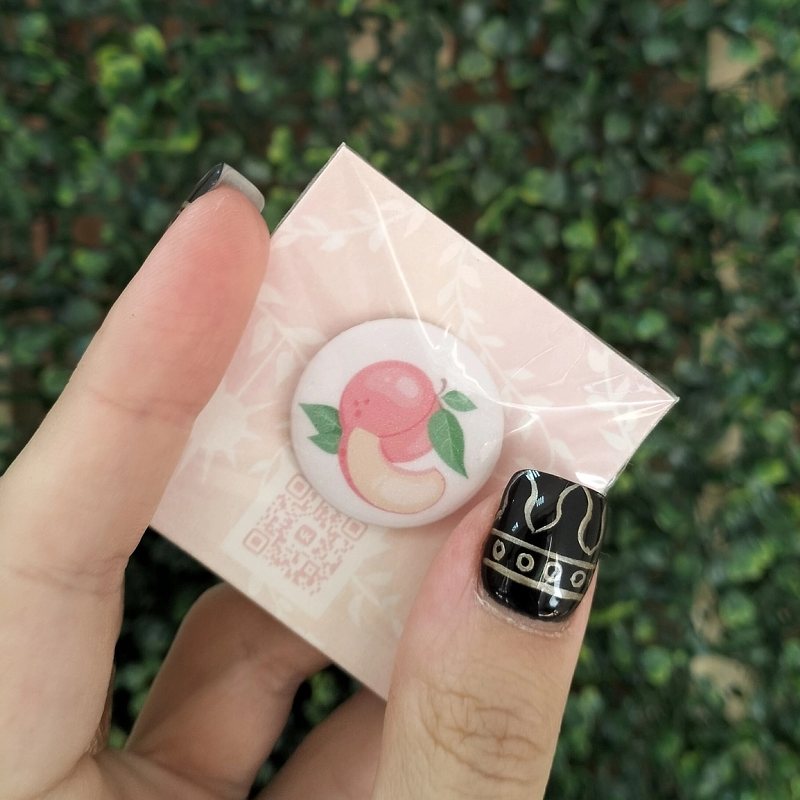 Значок 25мм Персик