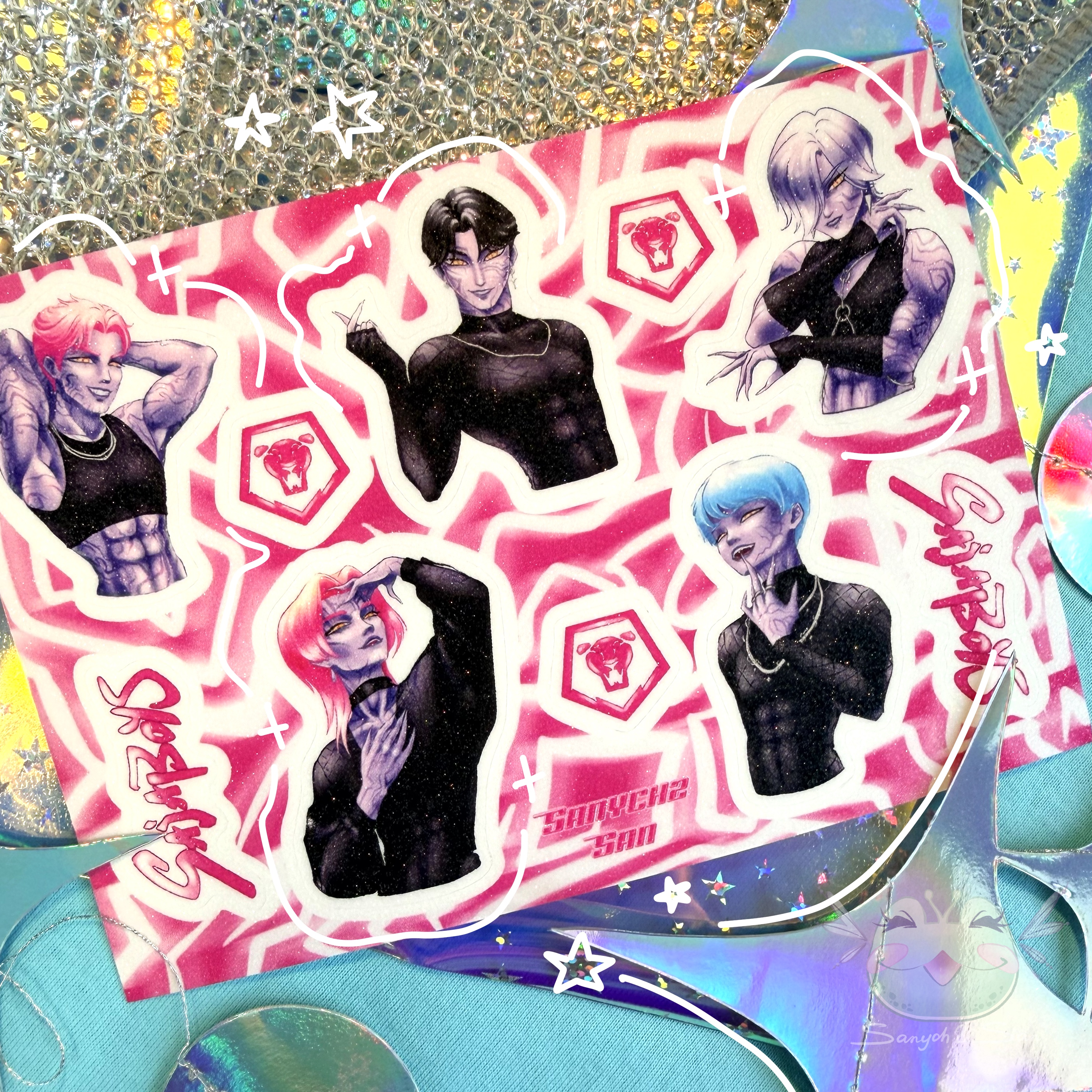 Стикерпак А6, винил сахар, KPOP D.H. SAJA DEMON VER.