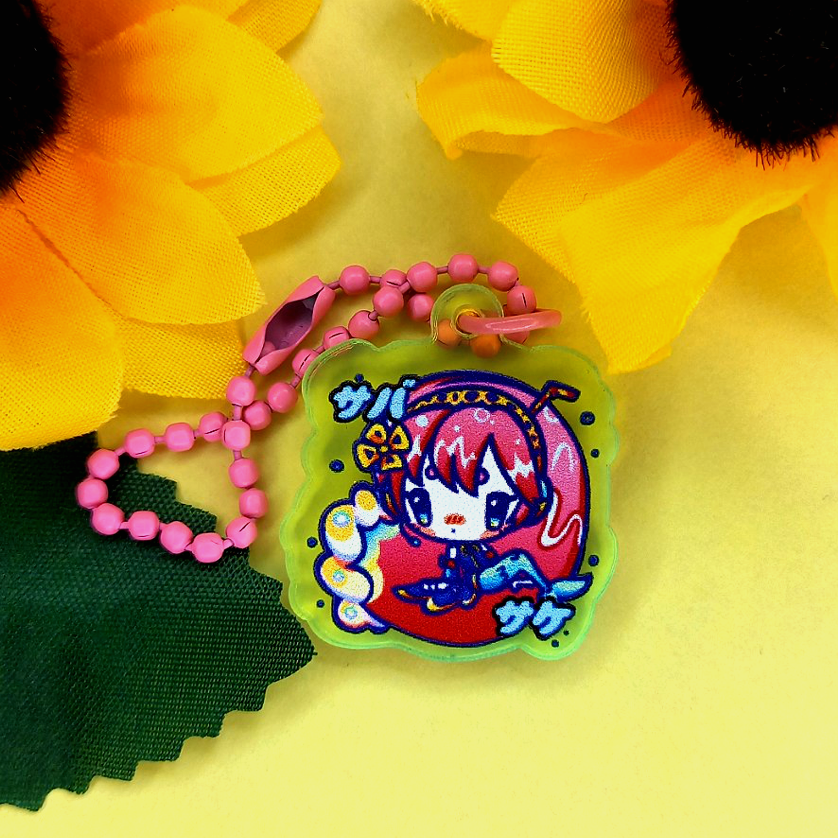 Брелок 3 см Лука люм зел