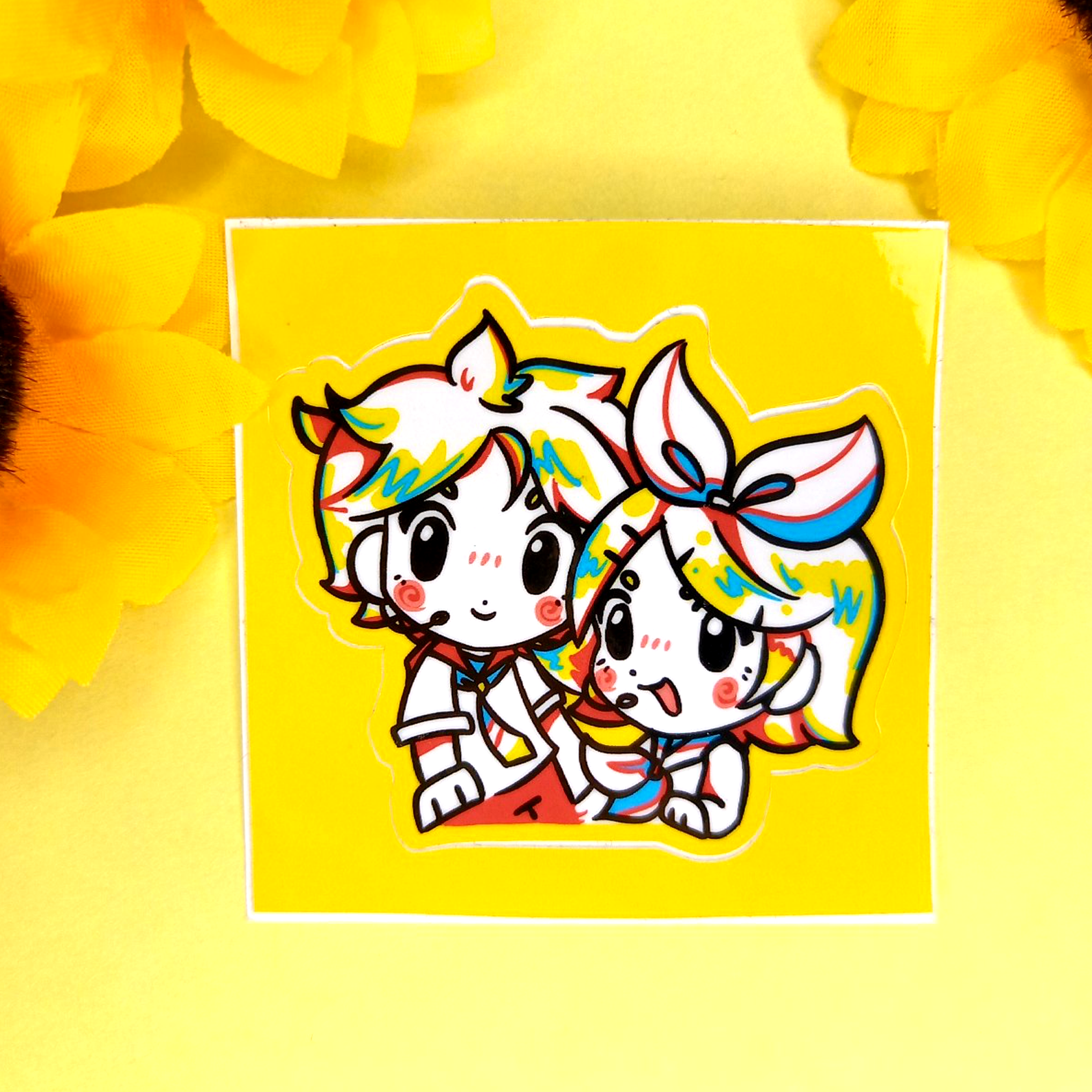 Стикер штучный 6,5 Рин и Лен