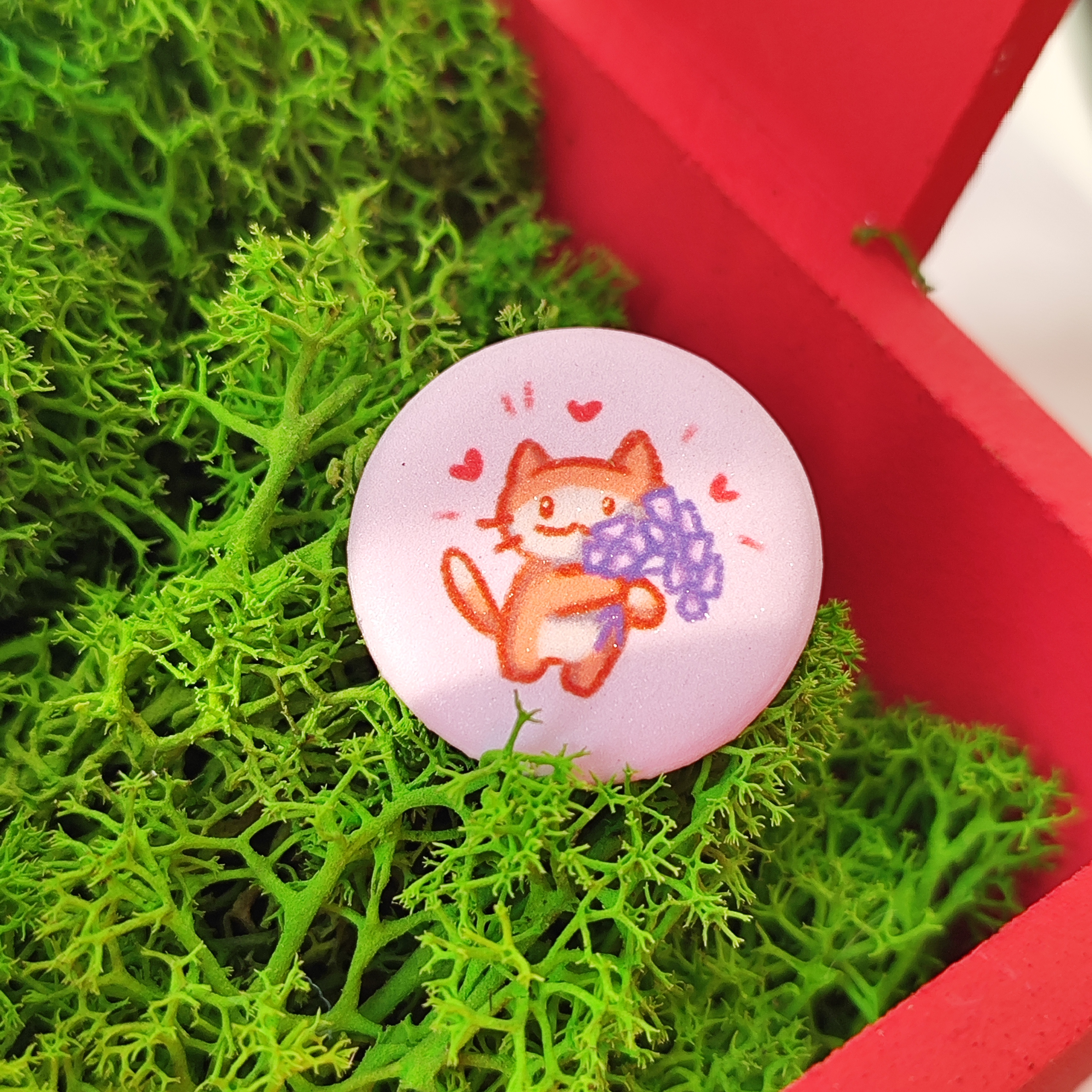 Значок 25 мм Букетик сахар