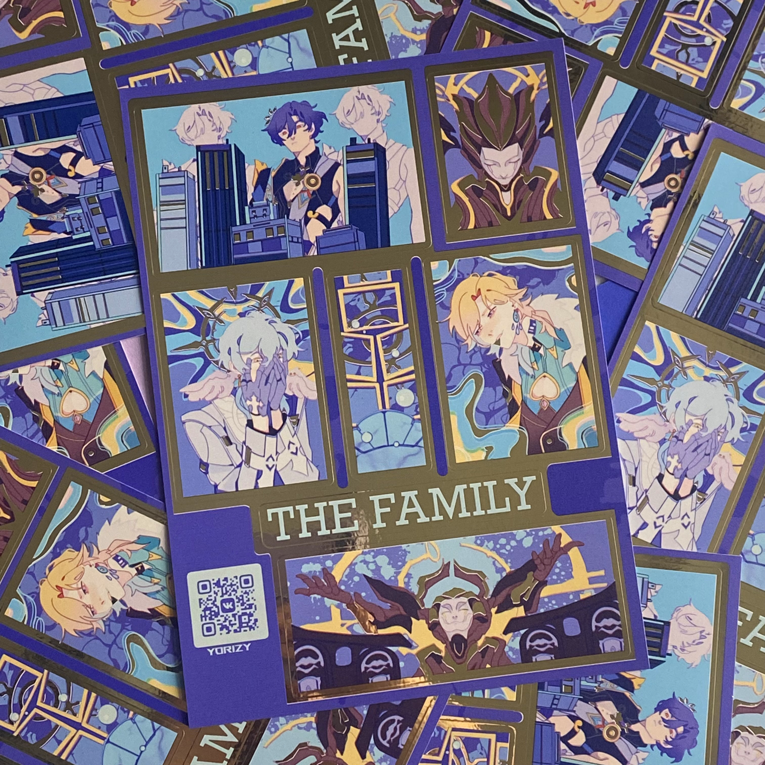 Стикерпак Семья золото