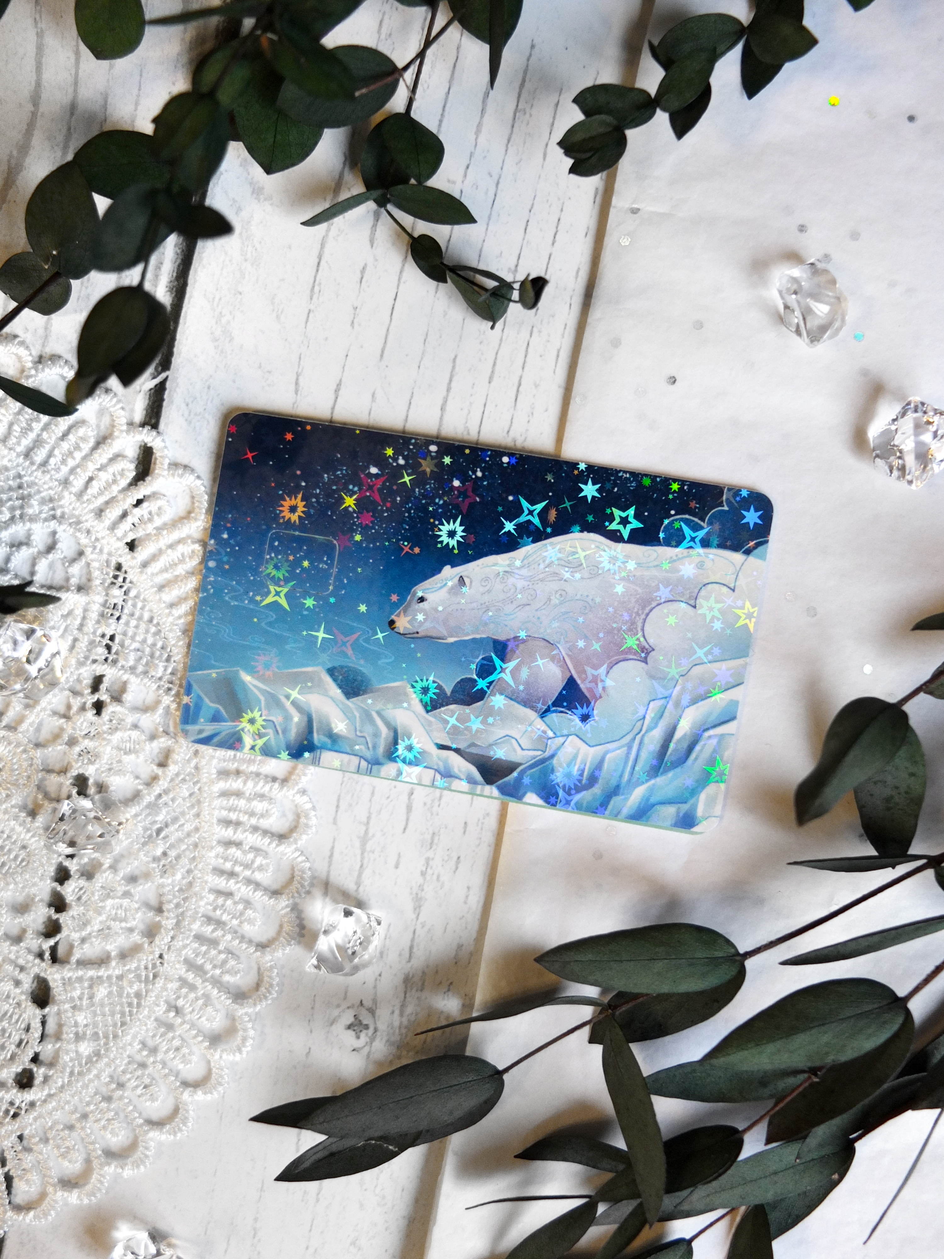 Наклейка на карту Белый медведь