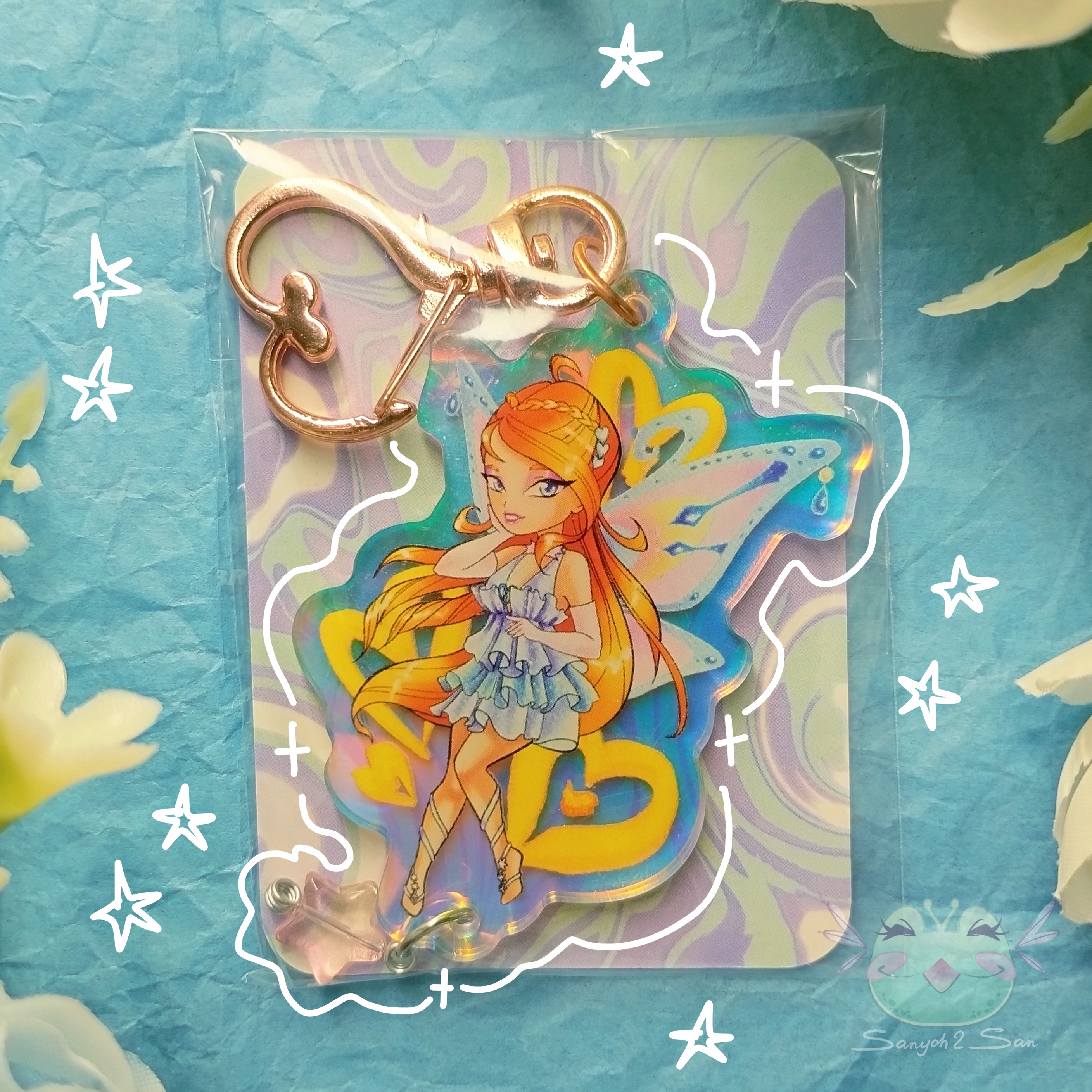 Брелок-гологр., WINX BLOOM, 6см