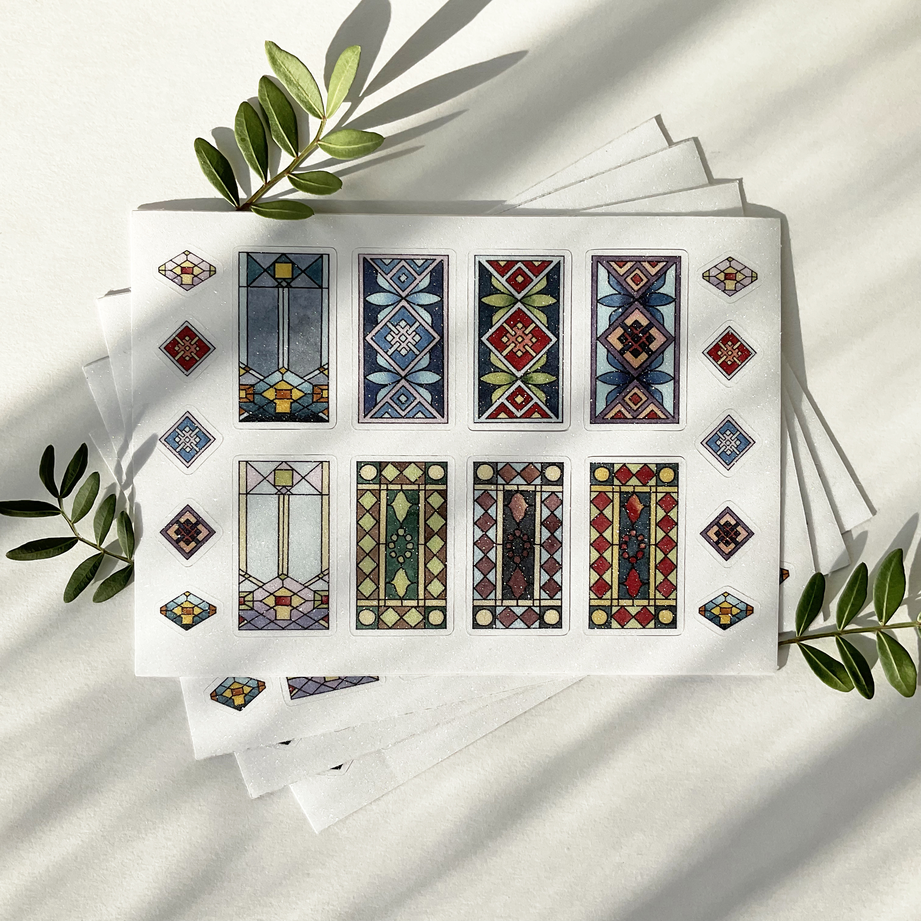 Стикерпак А6 «Витраж, сахар»