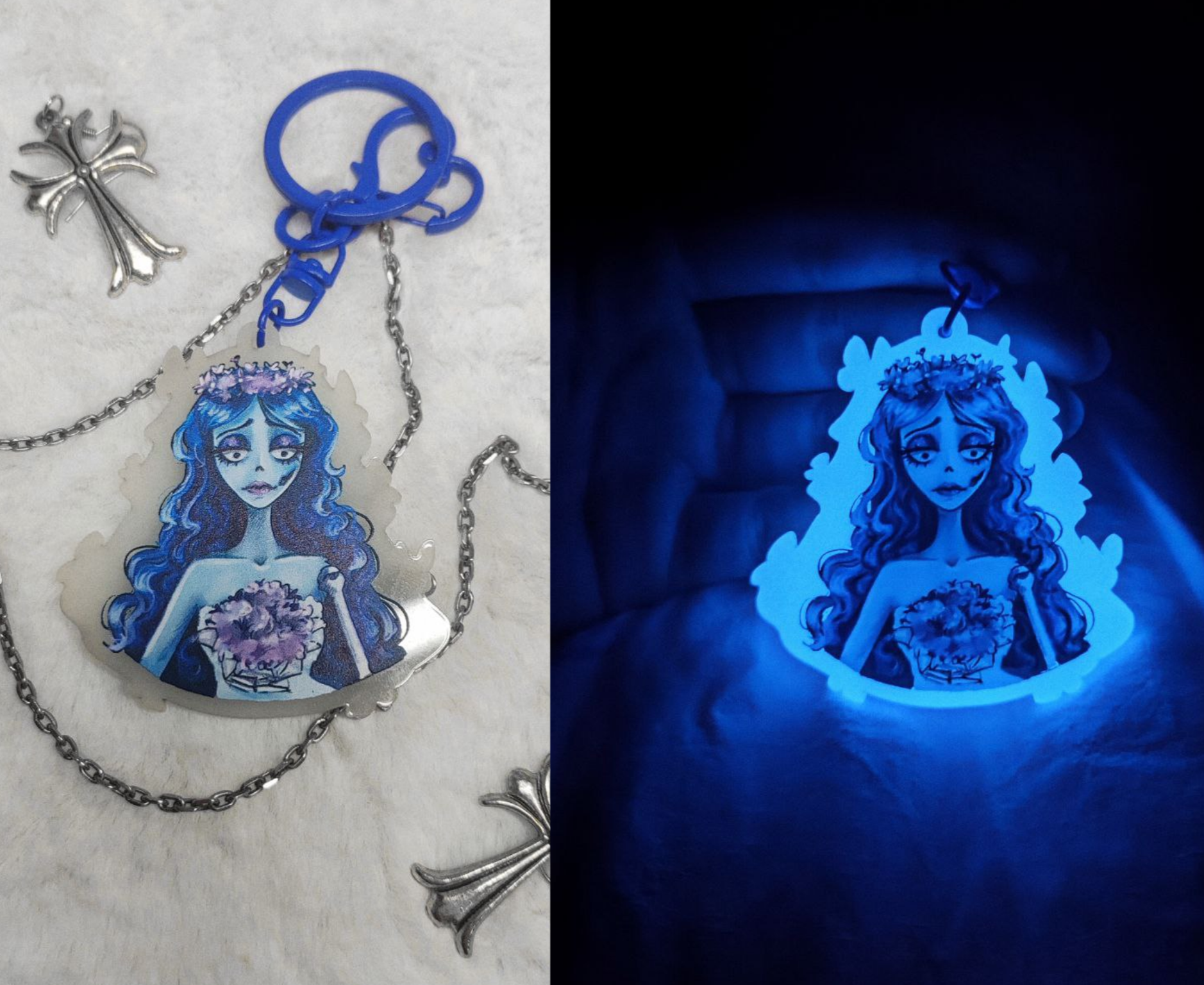 Брелок 6см светится в темноте труп невесты