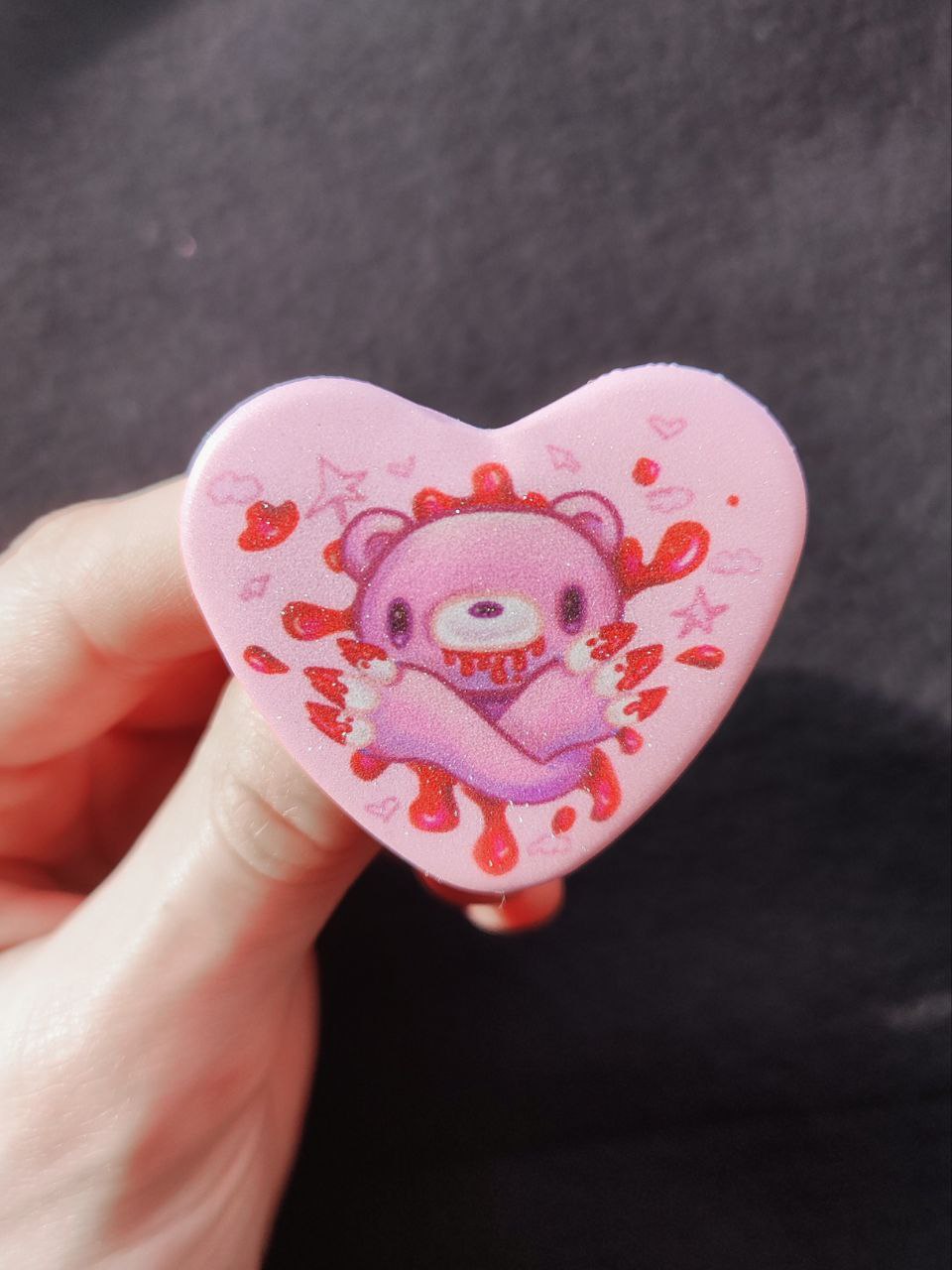 Значок сердце сахар глуми мишка розовый