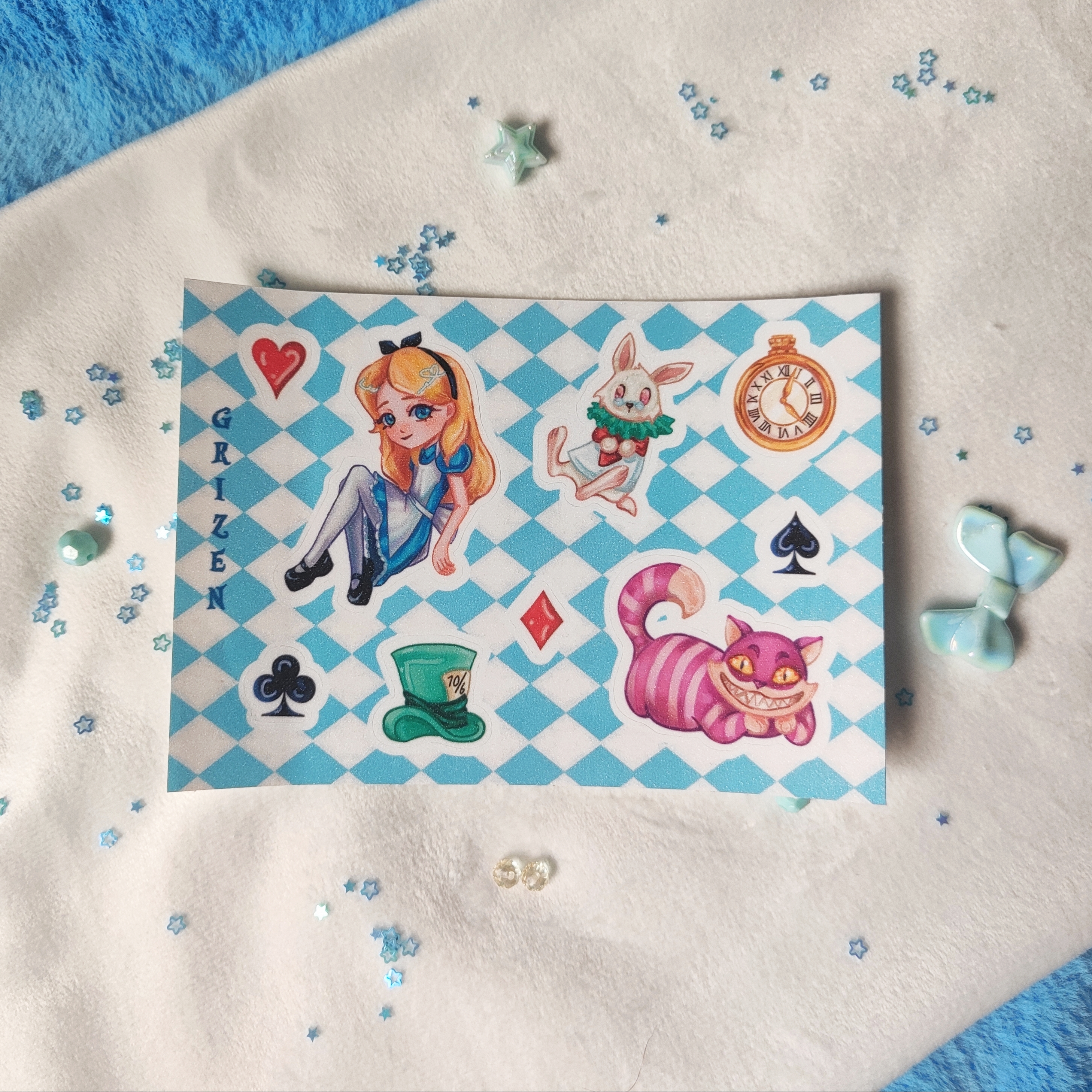 Стикерпак а6 сахар Алиса в стране чудес