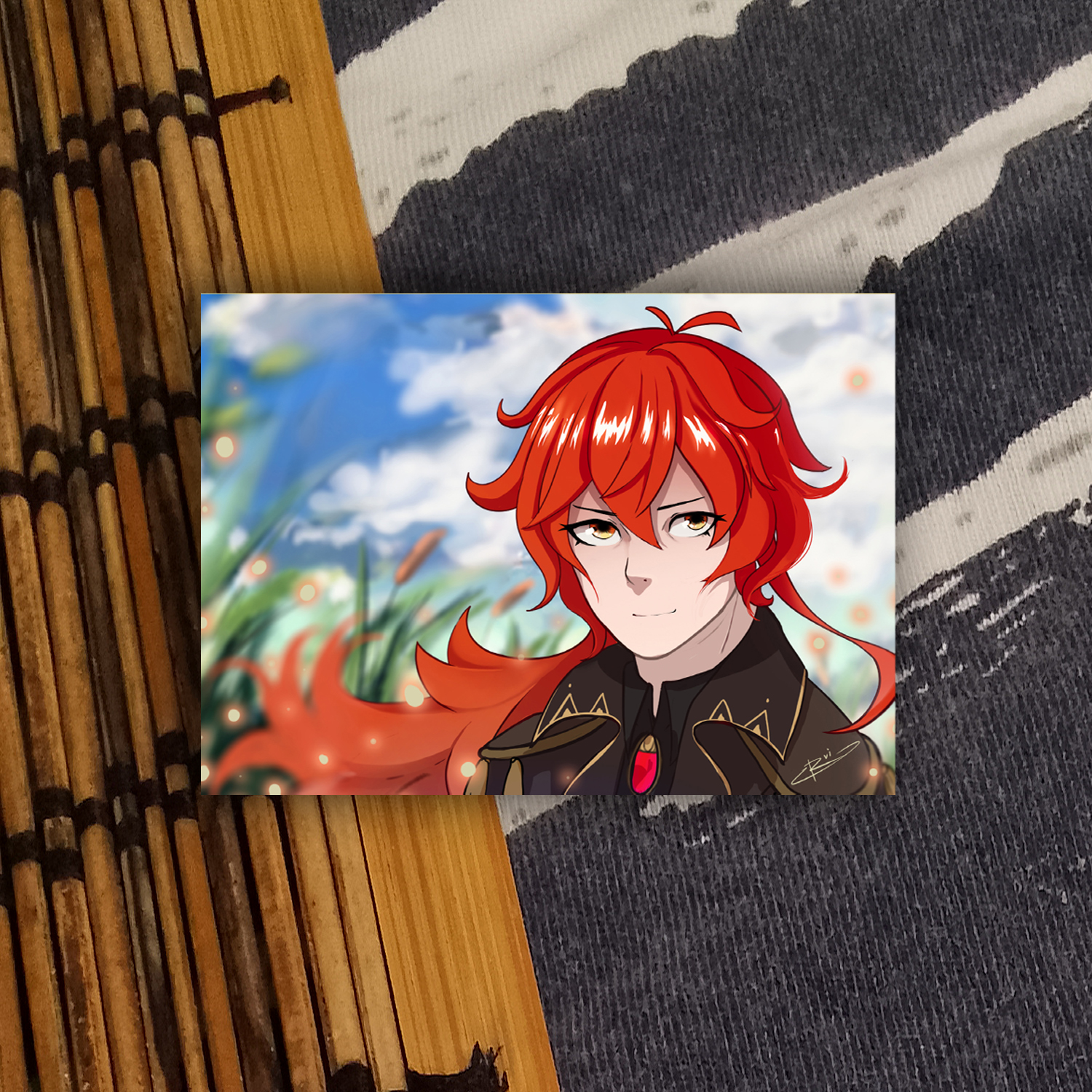 Открытка а6 - Дилюк