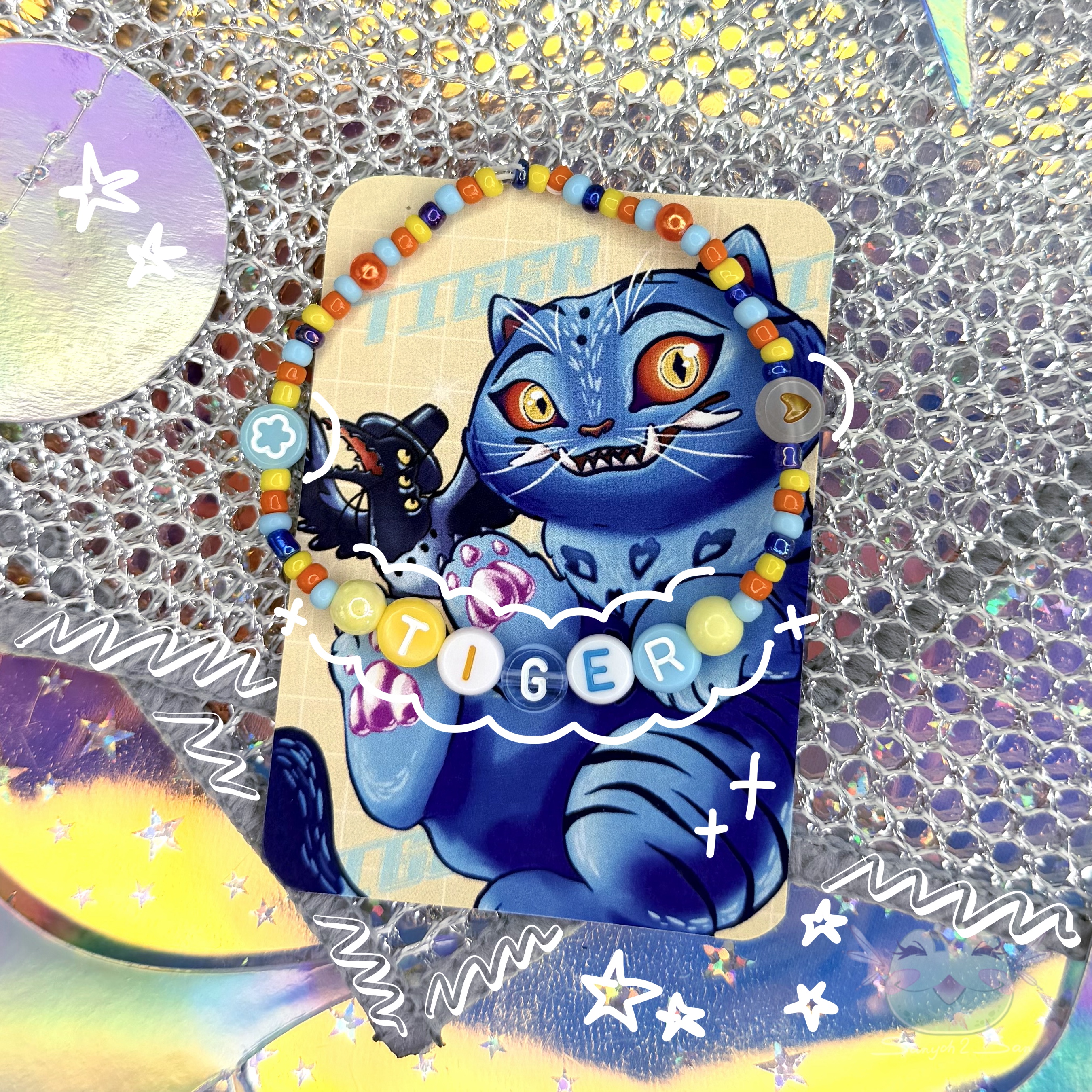 Браслет на резин., KPOP D.H., TIGER