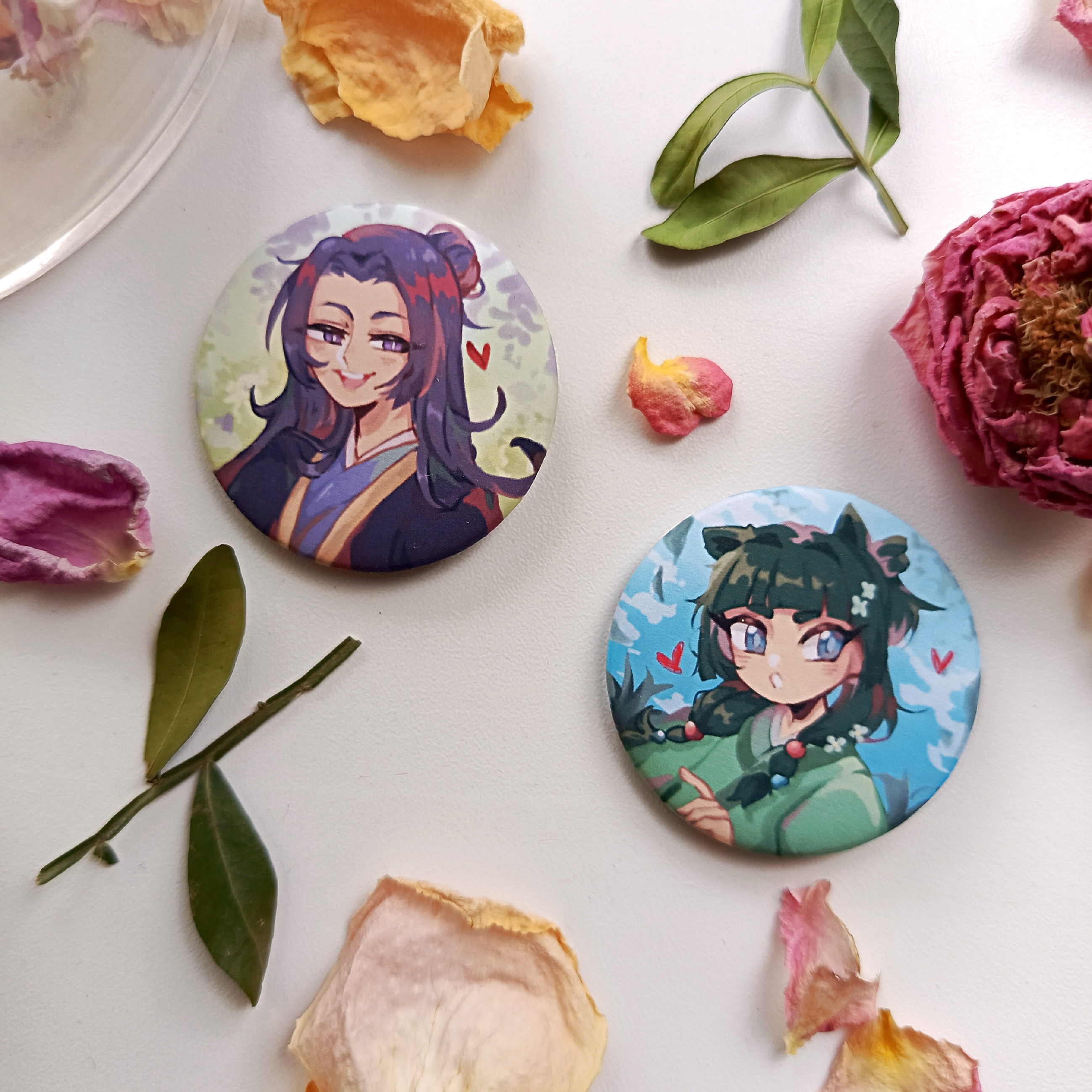 Значки «Мао Мао и Дзинси»