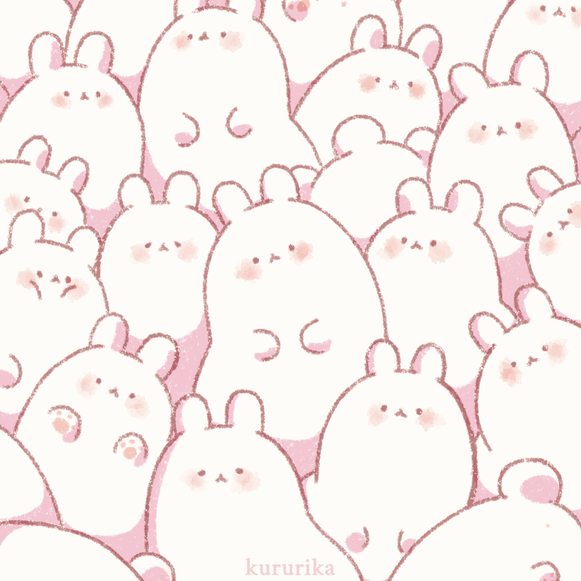 Открытка 10х10 зайцы 1