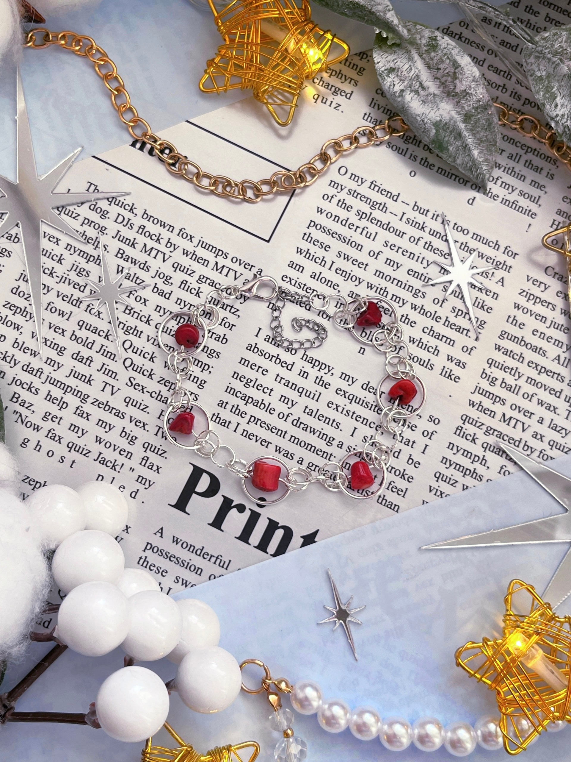 Браслет "Красный коралл"