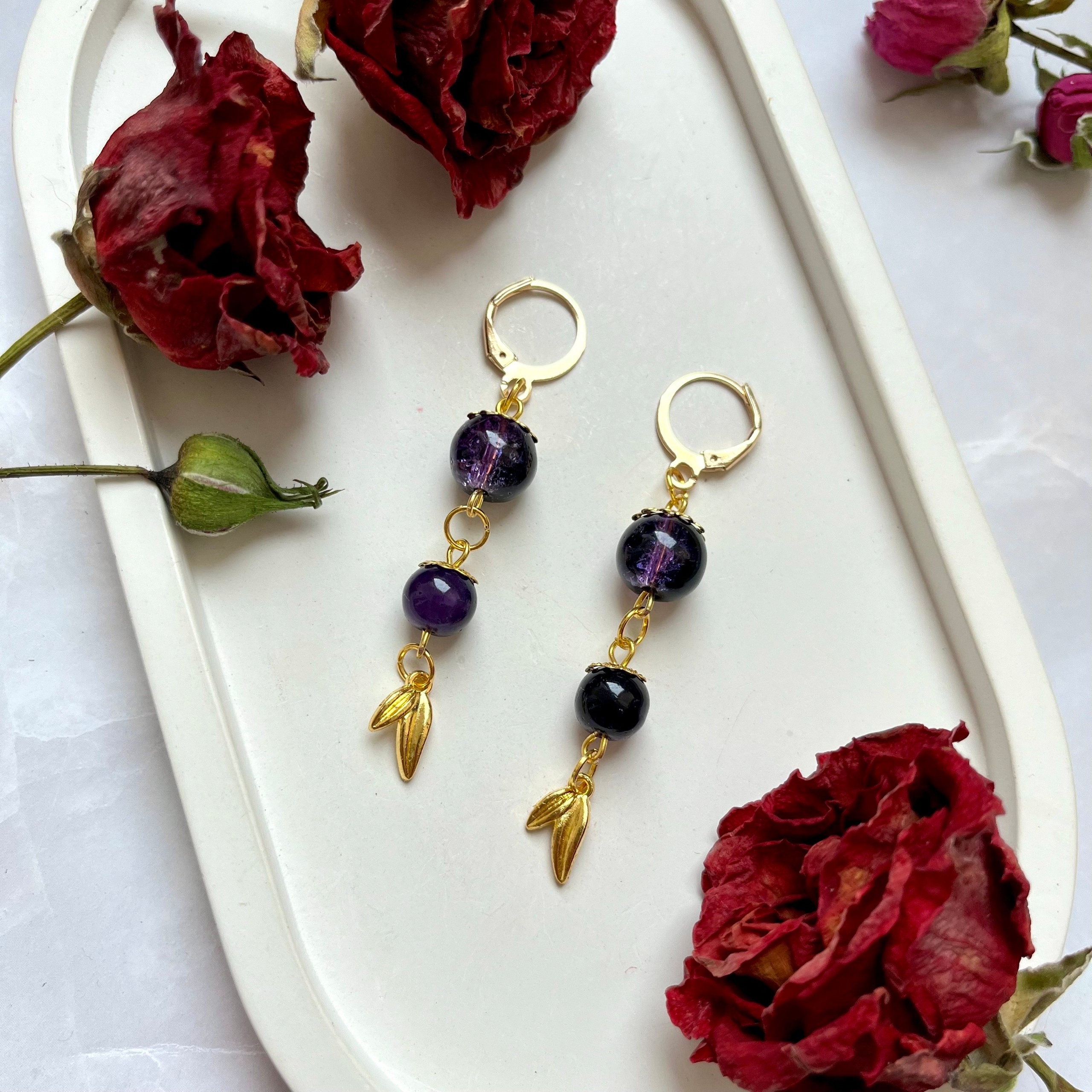 Серьги "Черная смородина" L