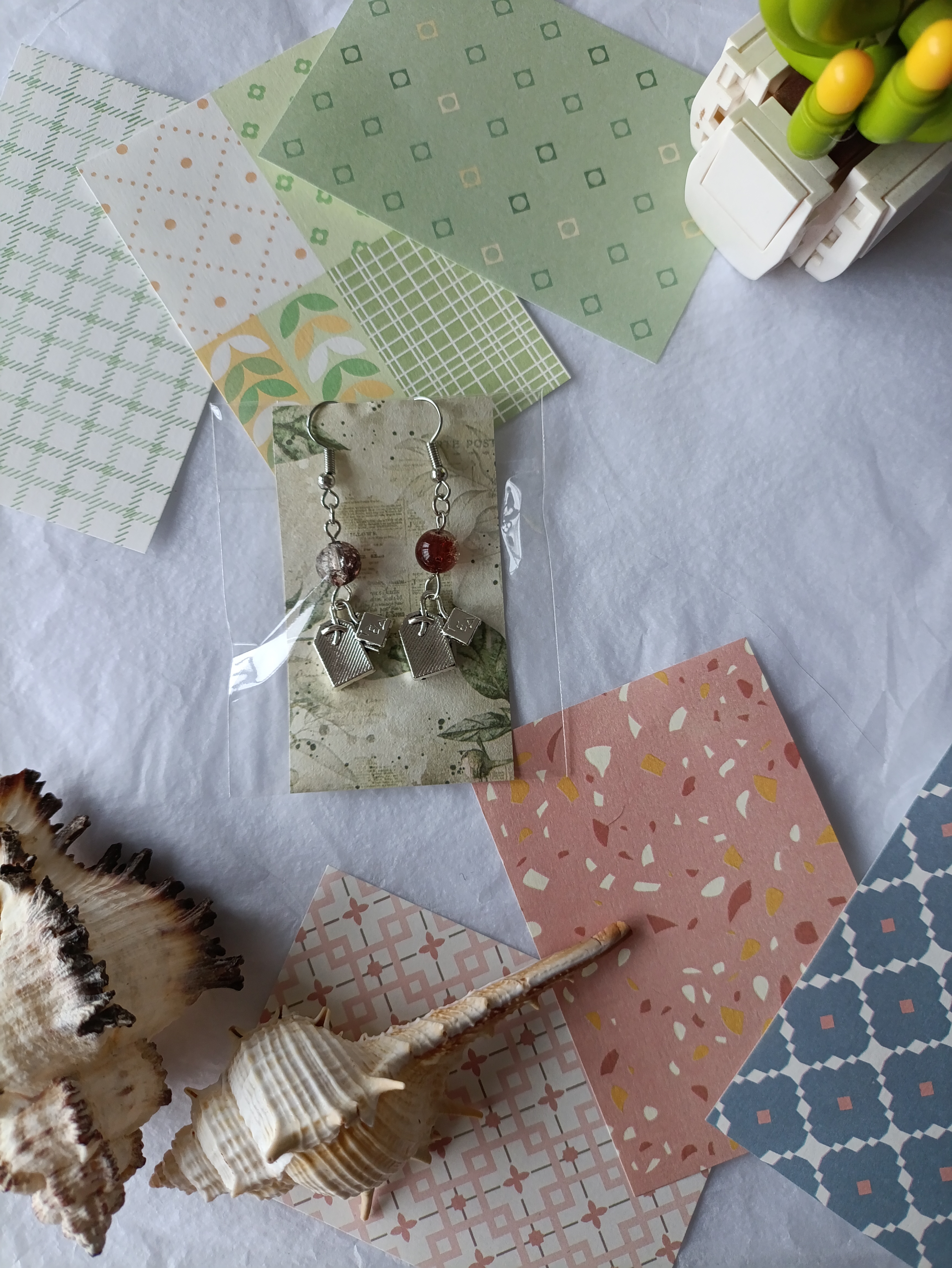 Серьги Чайный пакетик