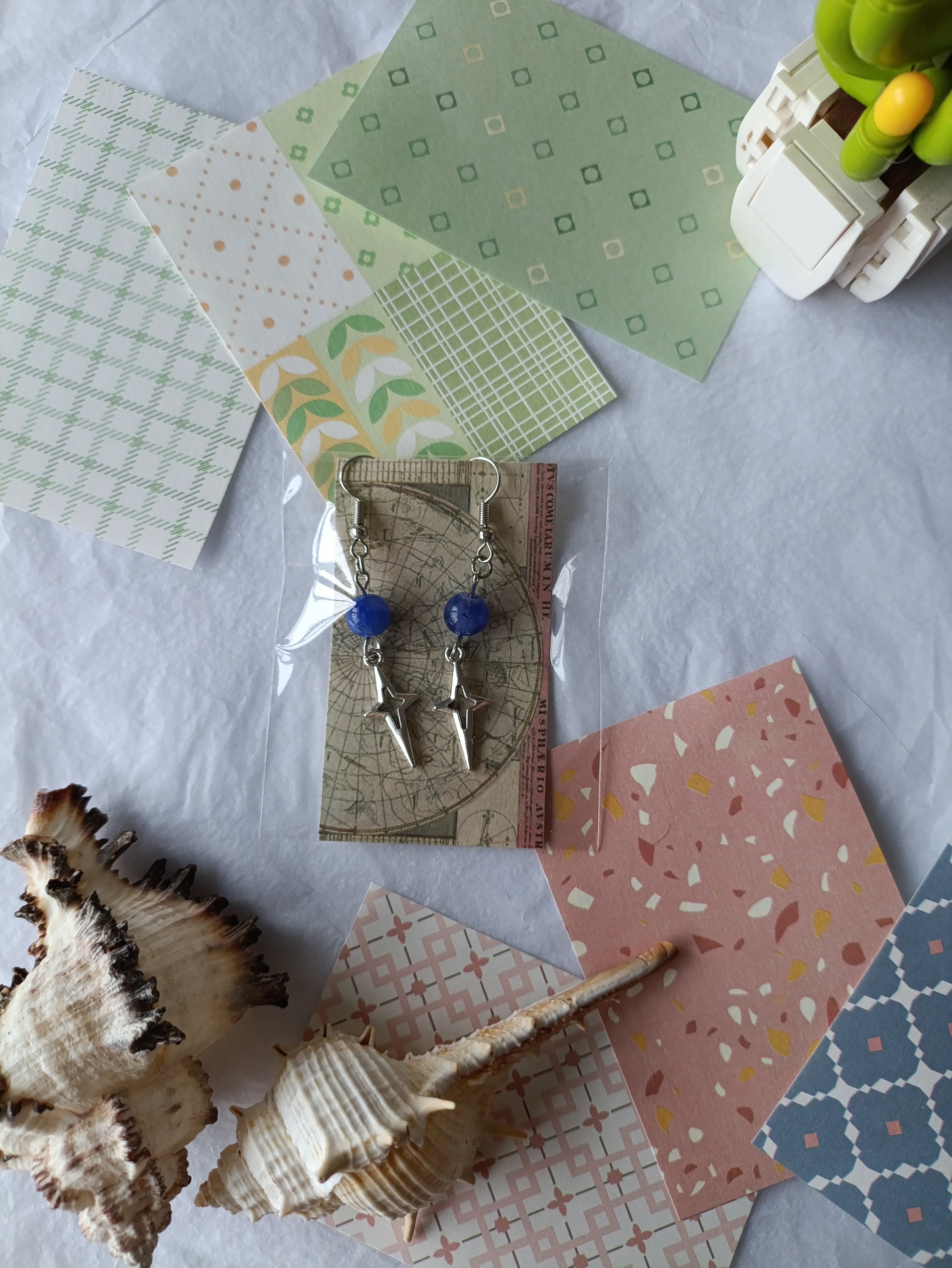 Серьги Синяя звезда