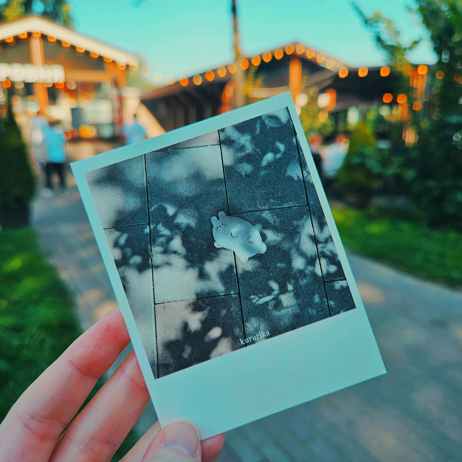 Открытка Polaroid асфальт