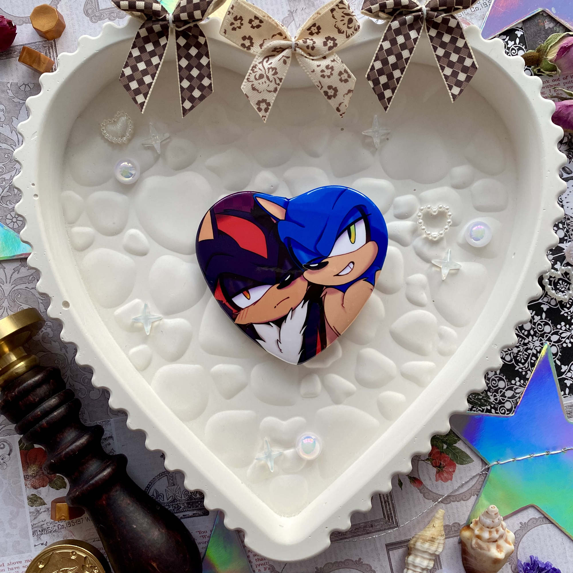 Значок-сердце "Соник и Шедоу селфи"