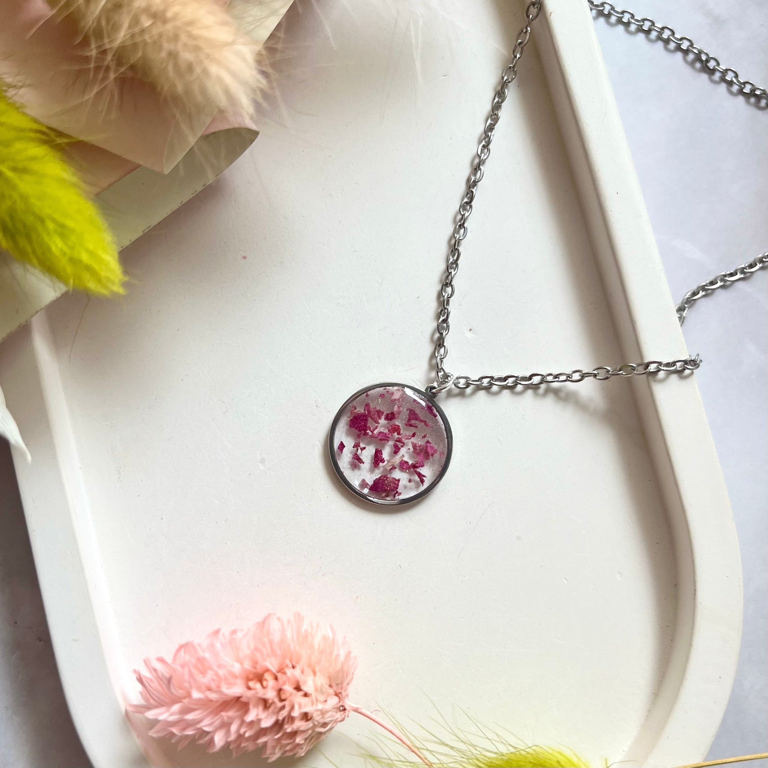 Кулон "Осколки" розовый М