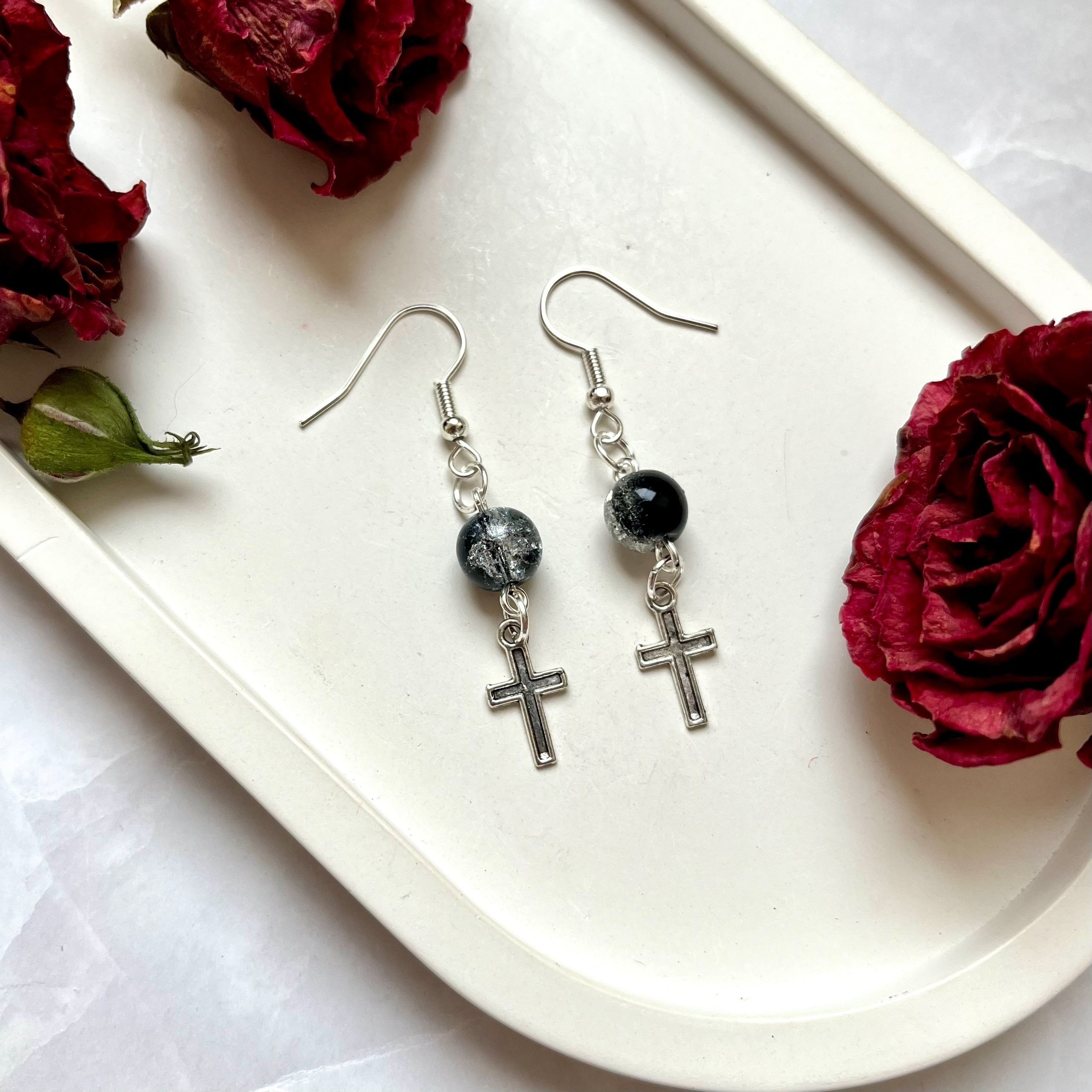 Серьги S кресты