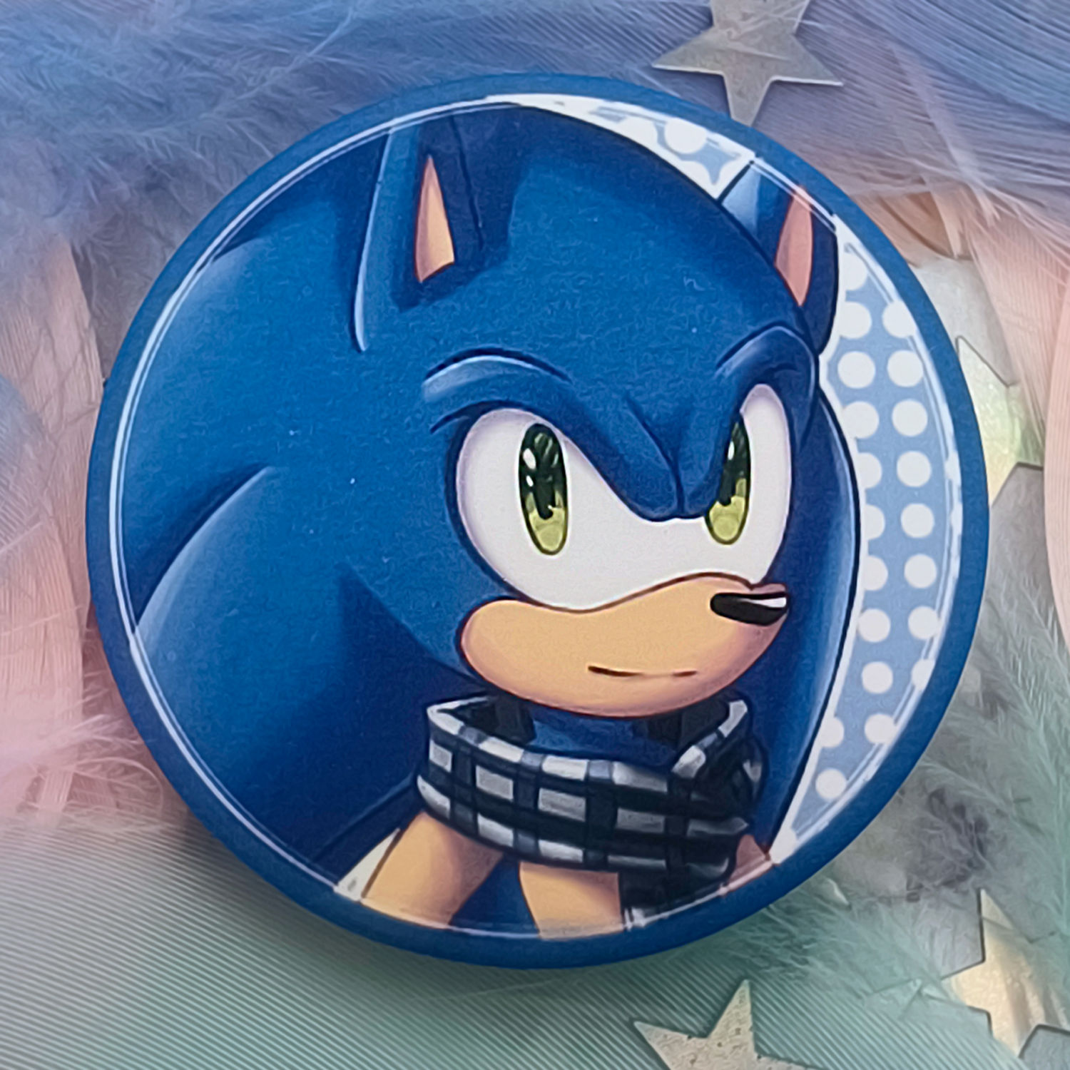 Значок Соник (44 мм, софт-тач)