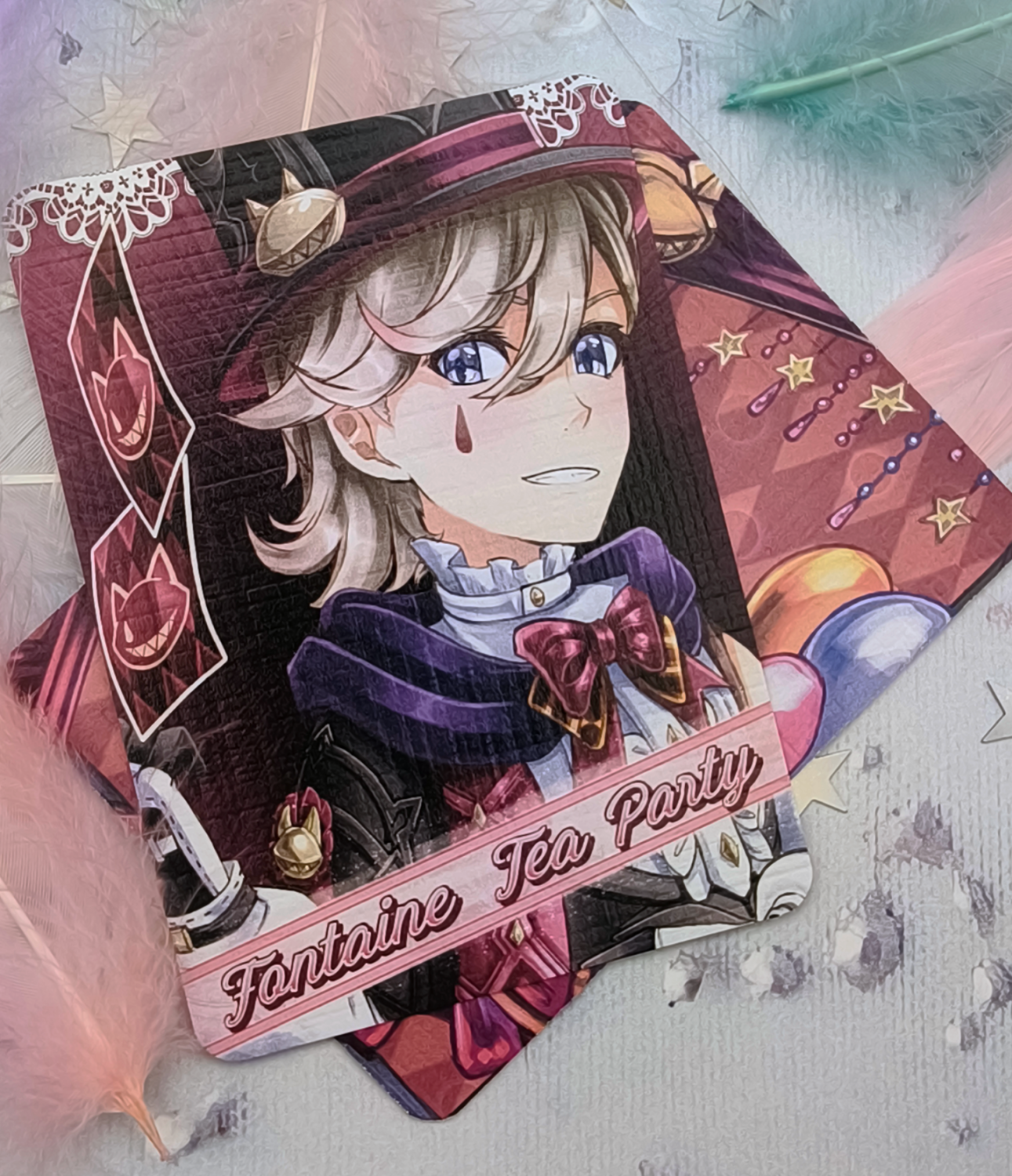 Карточка "Чаепитие" Лини (лен)