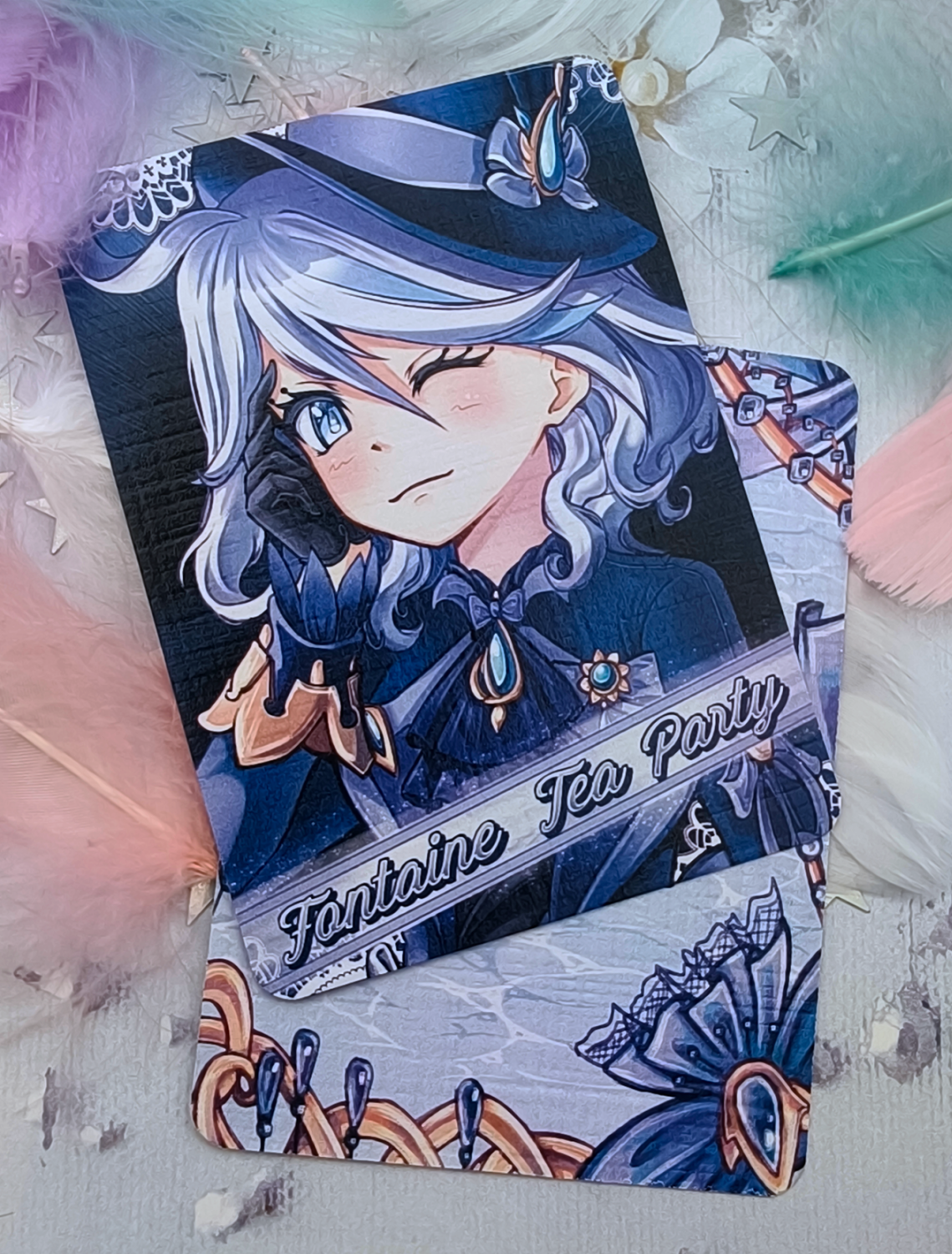 Карточка "Чаепитие" Фурина (лен)