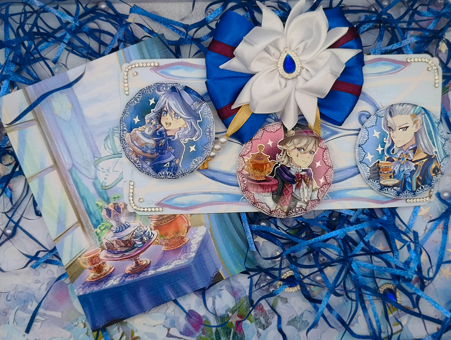 Набор значков "Чаепитие в Фонтейне"