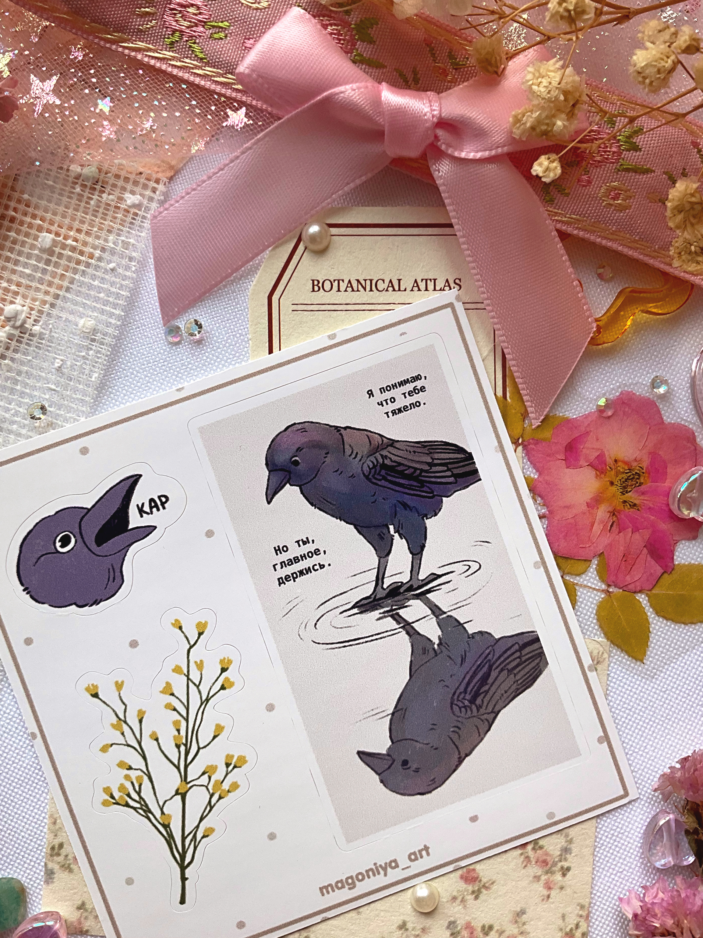 Стикерпак 9*9 "Ворона"