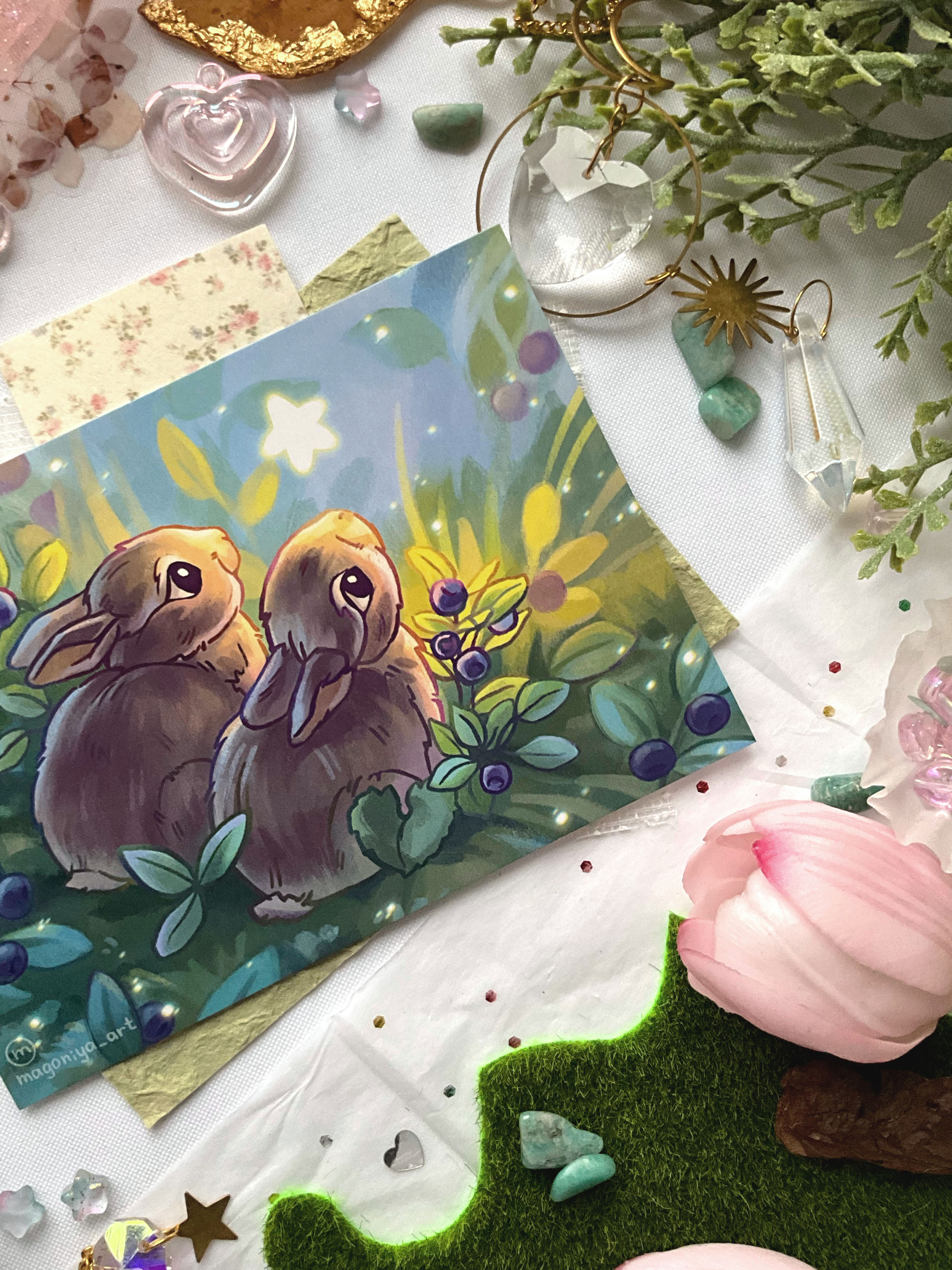 Открытка "Зайки"