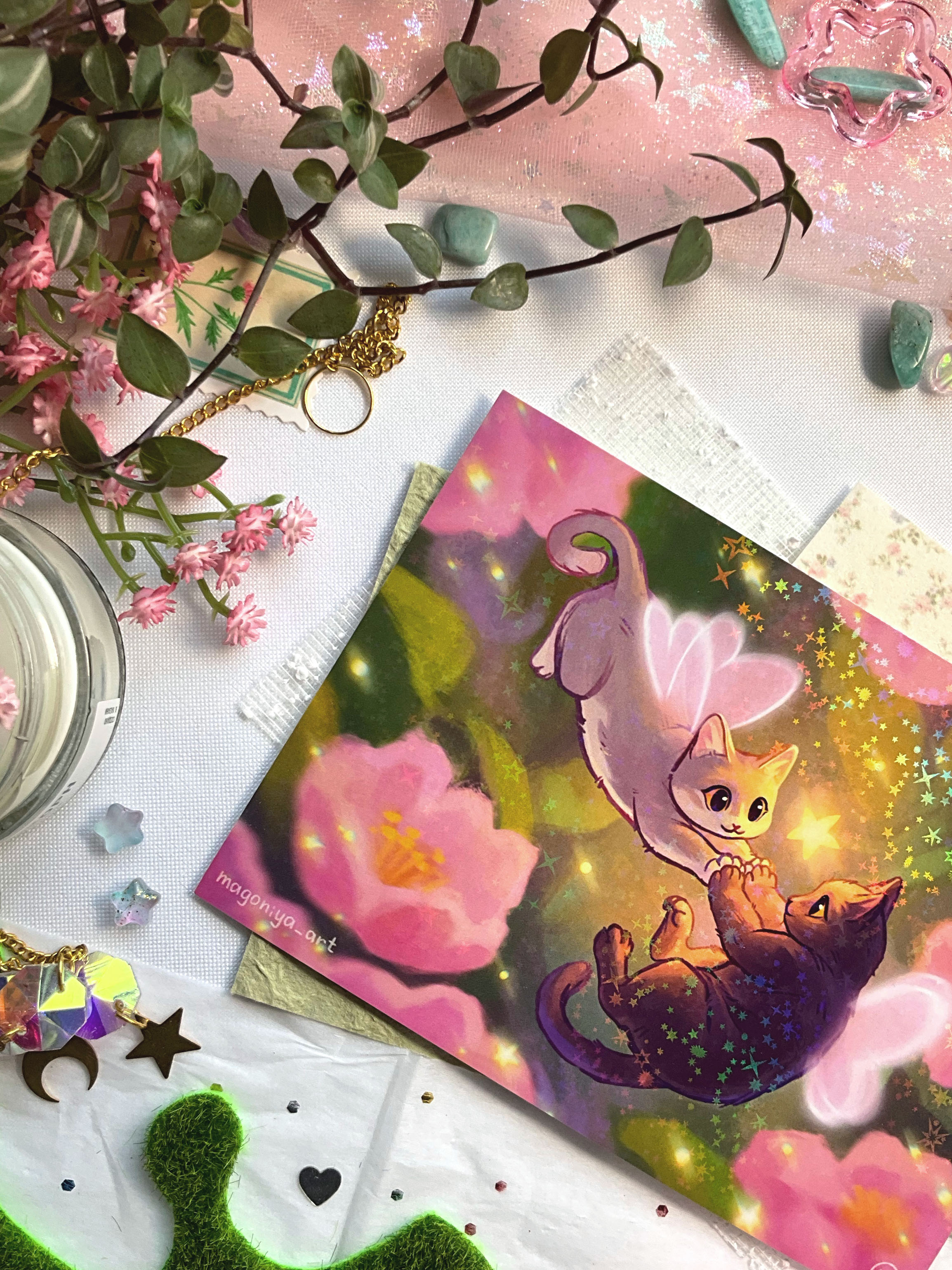 Открытка "Котики" (голография)