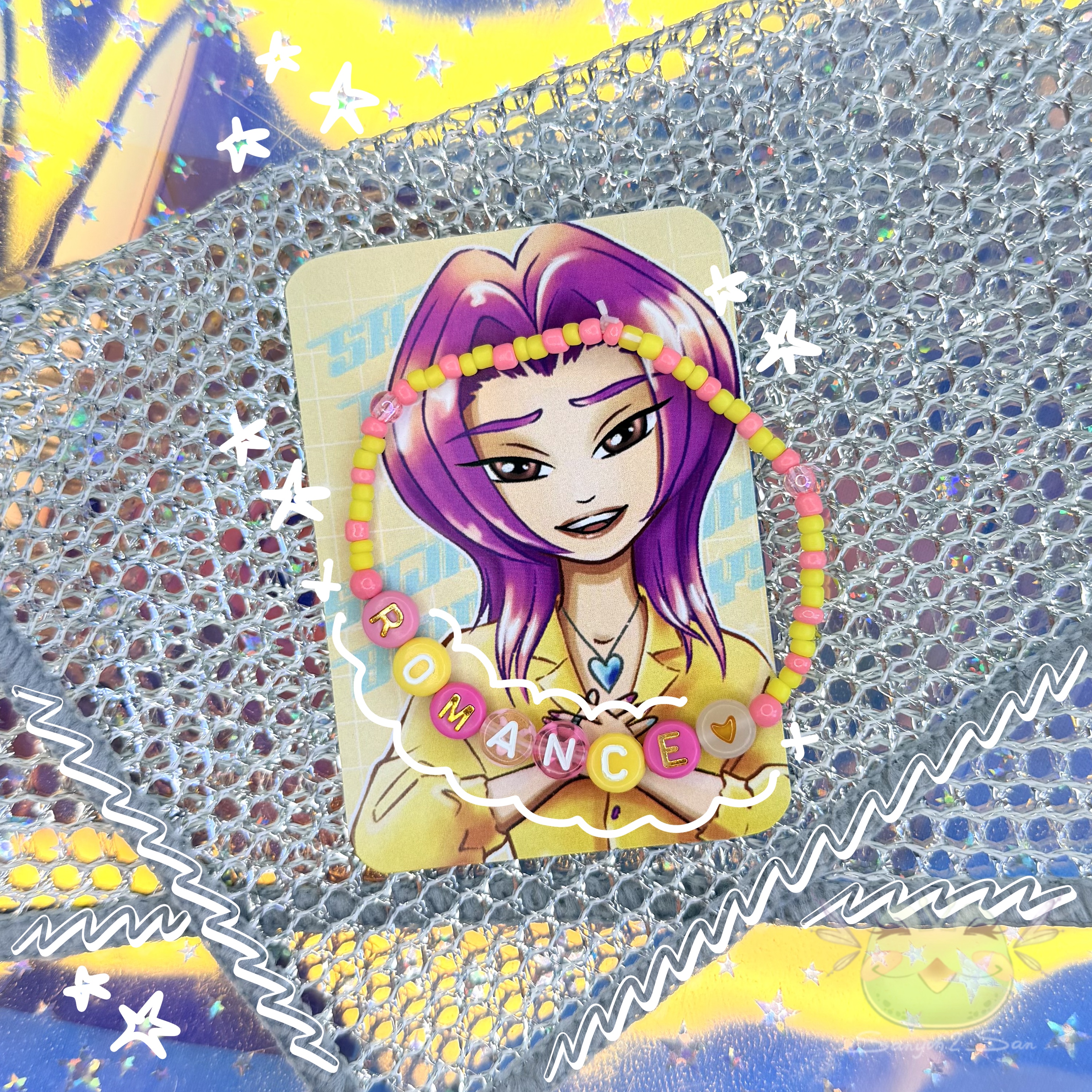 Браслет на резин., KPOP D.H., ROMANCE