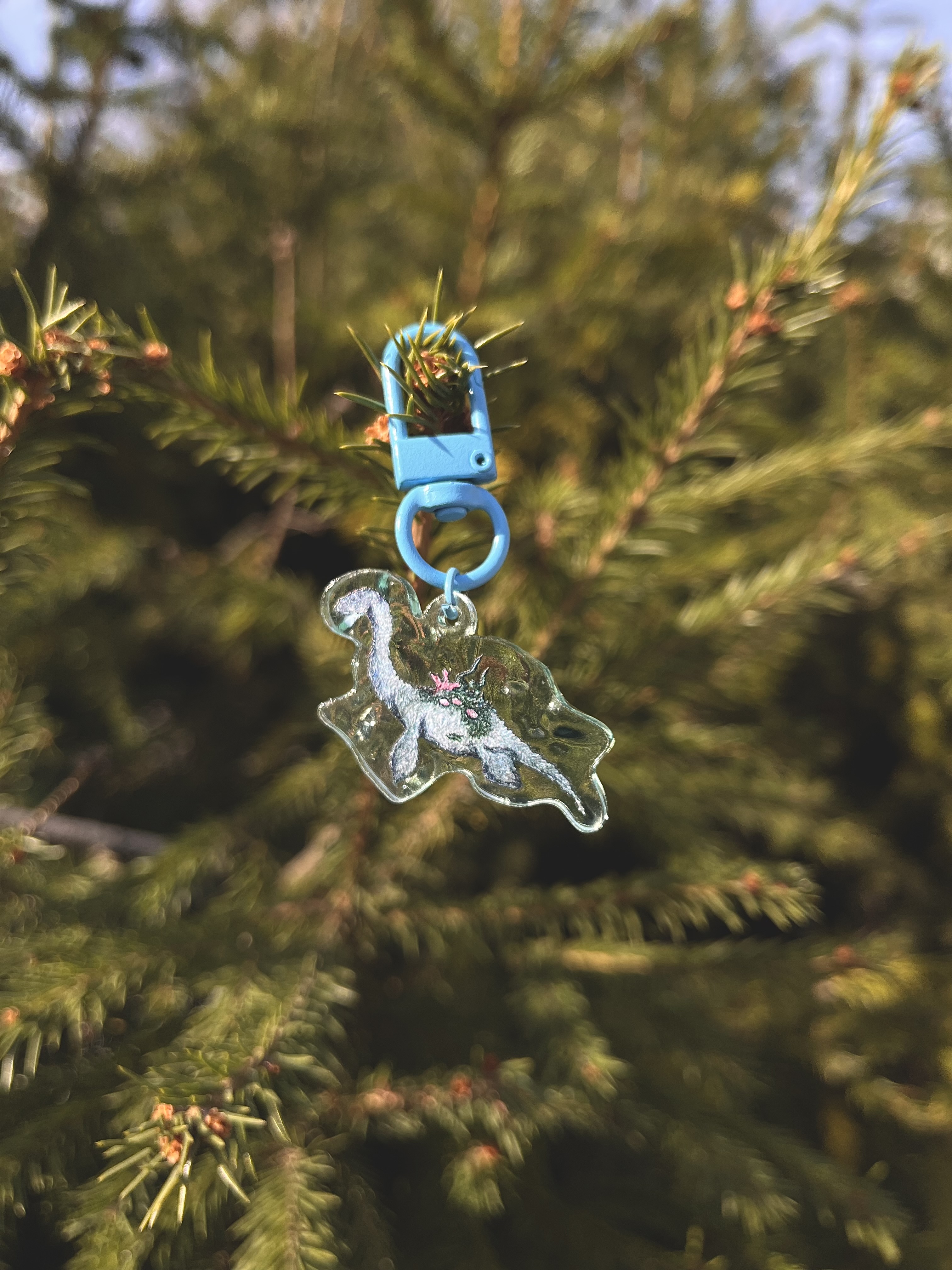 Брелок акриловый грибной плезиозавр