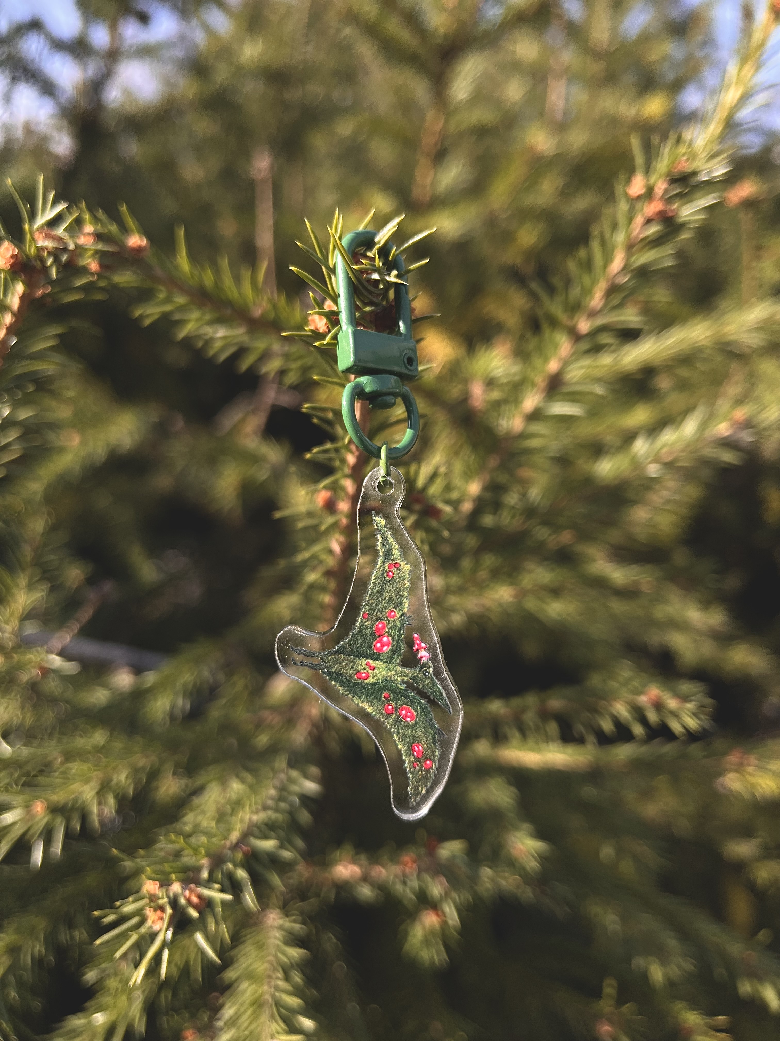 Брелок акриловый грибной птеродактиль