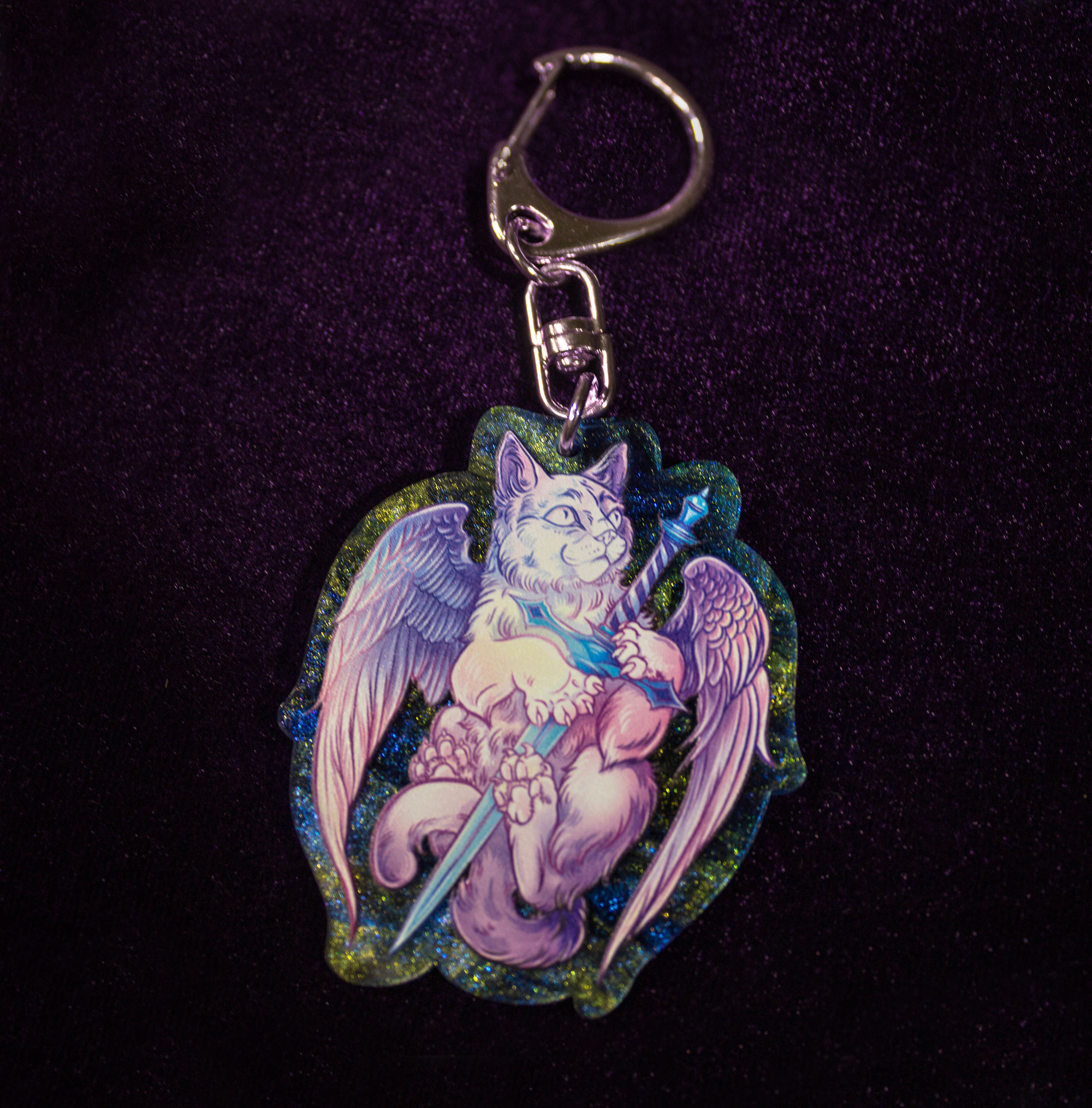 Брелок Кот с мечом