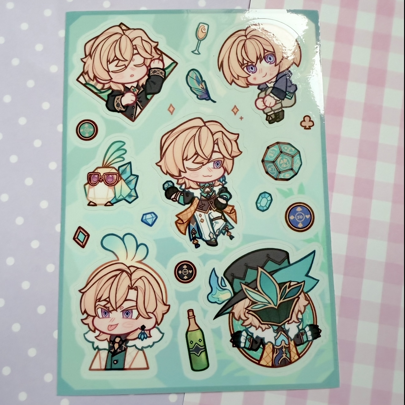 Стикеры HSR Авантюрин (глянец)