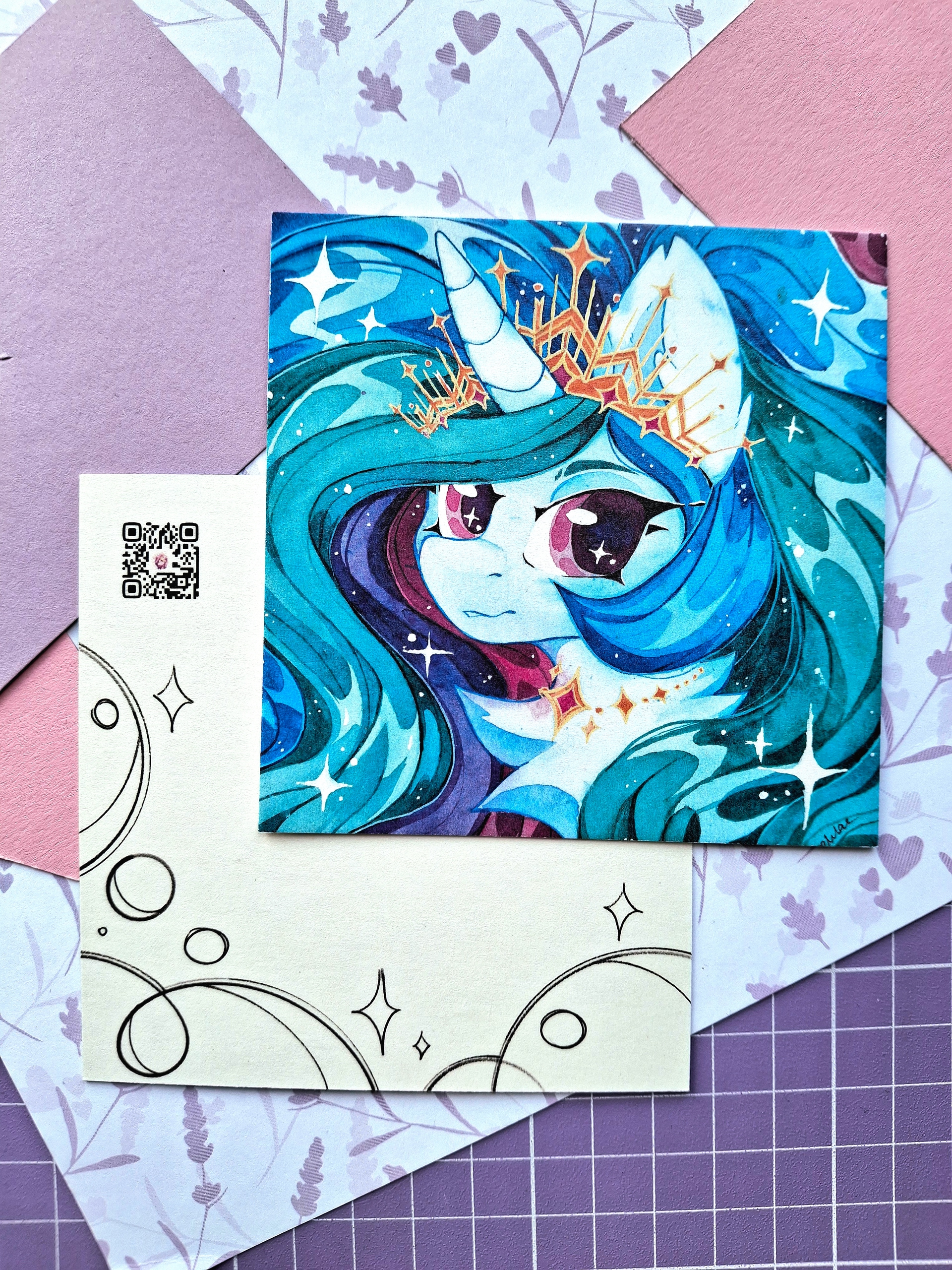 Открытка Селестия акварельная